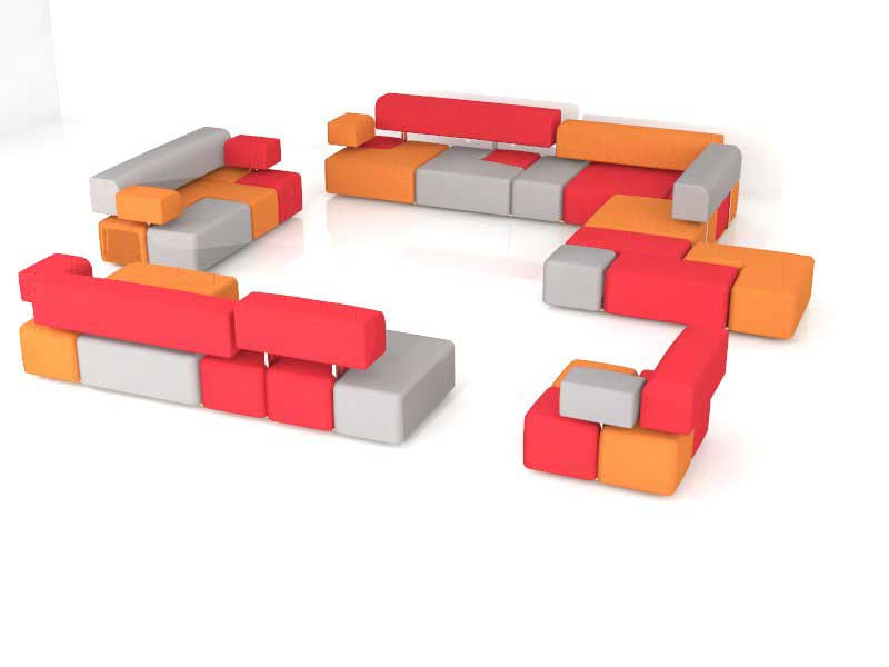 modulares Bio-Sofa aus Baumwolle