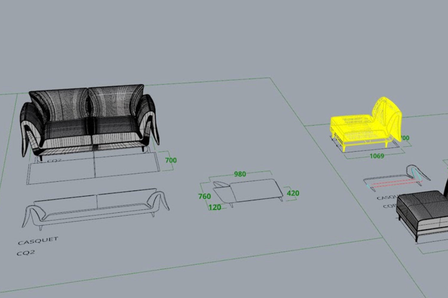 Processo di produzione del modello 3D di mobili senza plastica D3CO