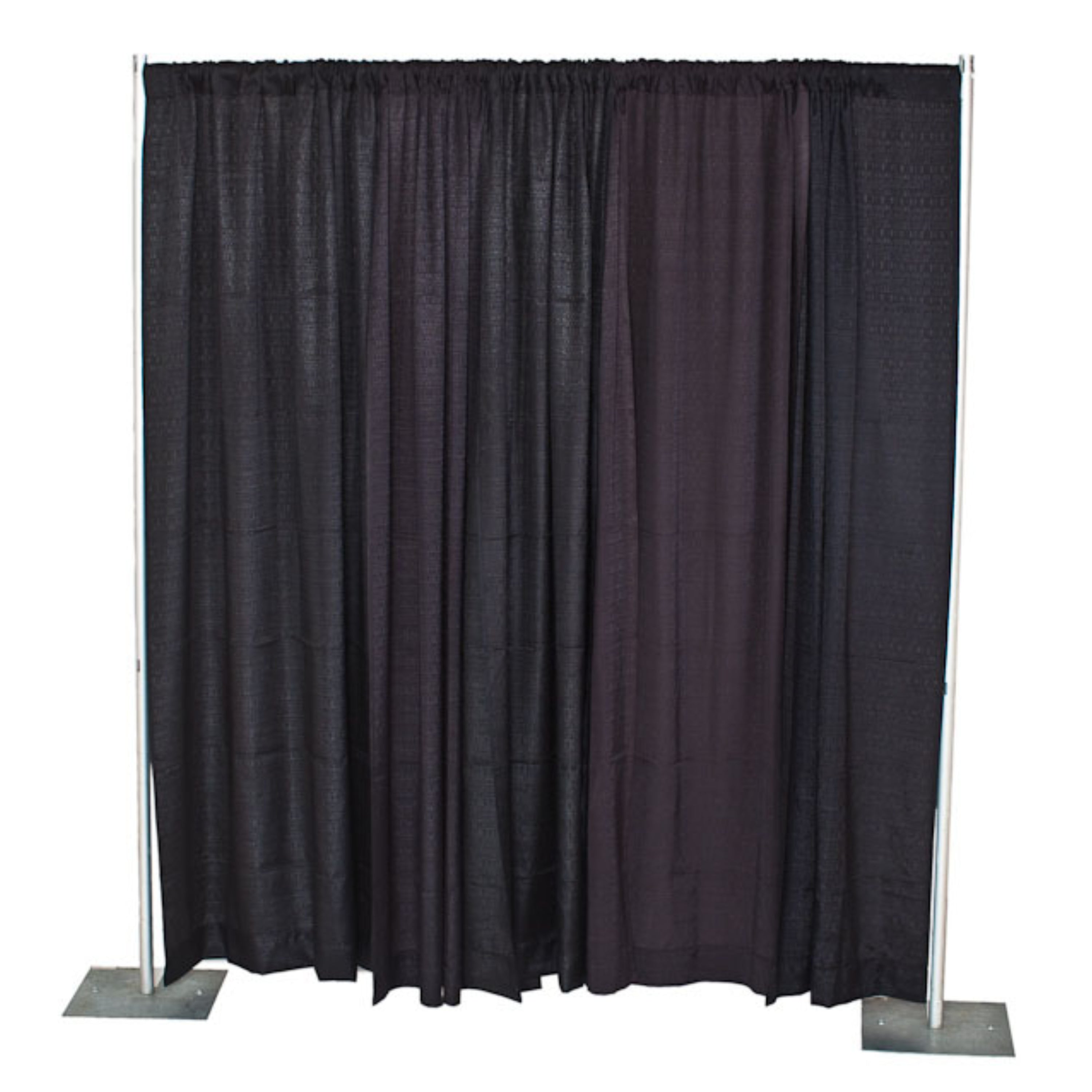 Pipe & Drape Curtains – OPAQUE BLACK VELOUR – Location Celefete 450-688-5003
