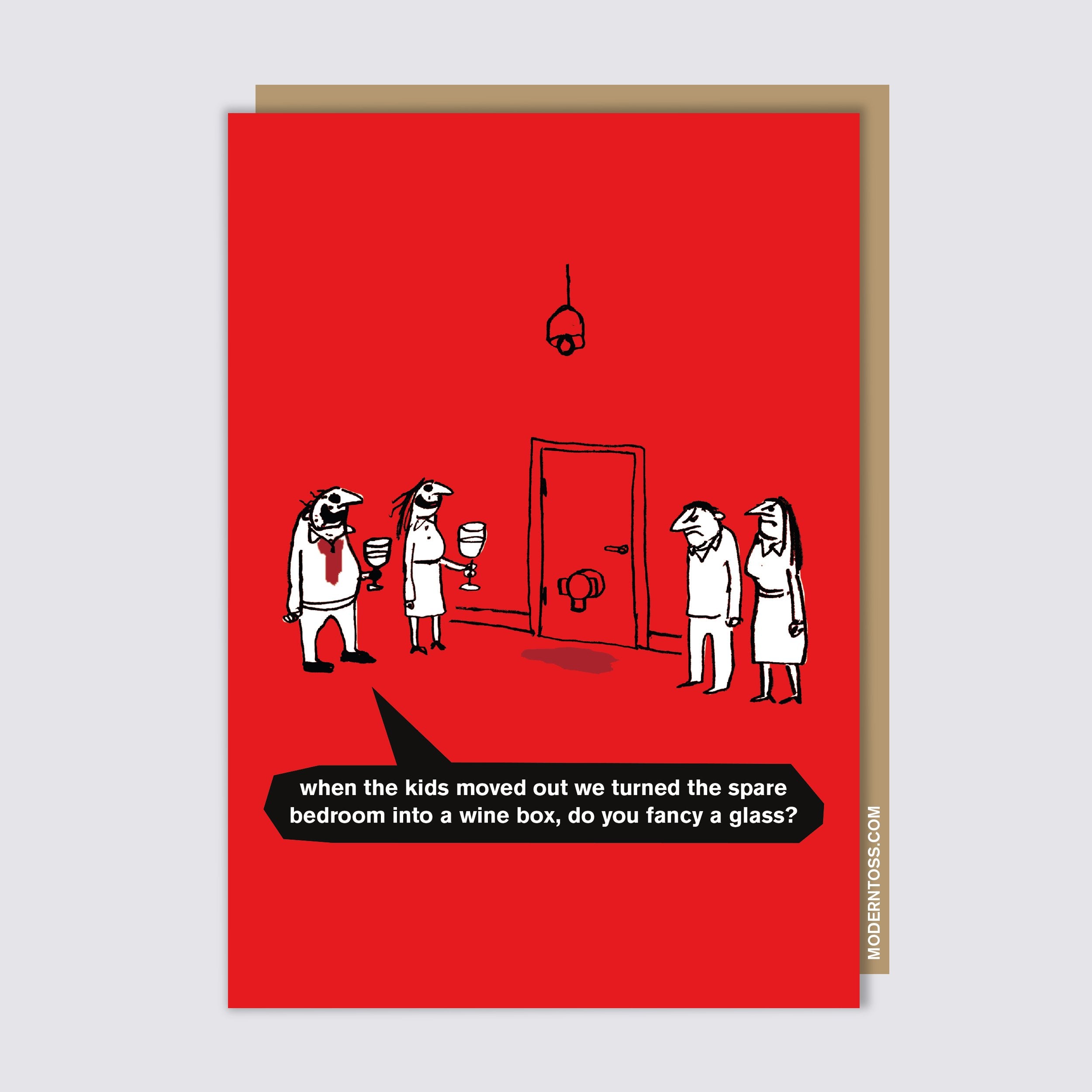 Wine Box Card Modern Toss