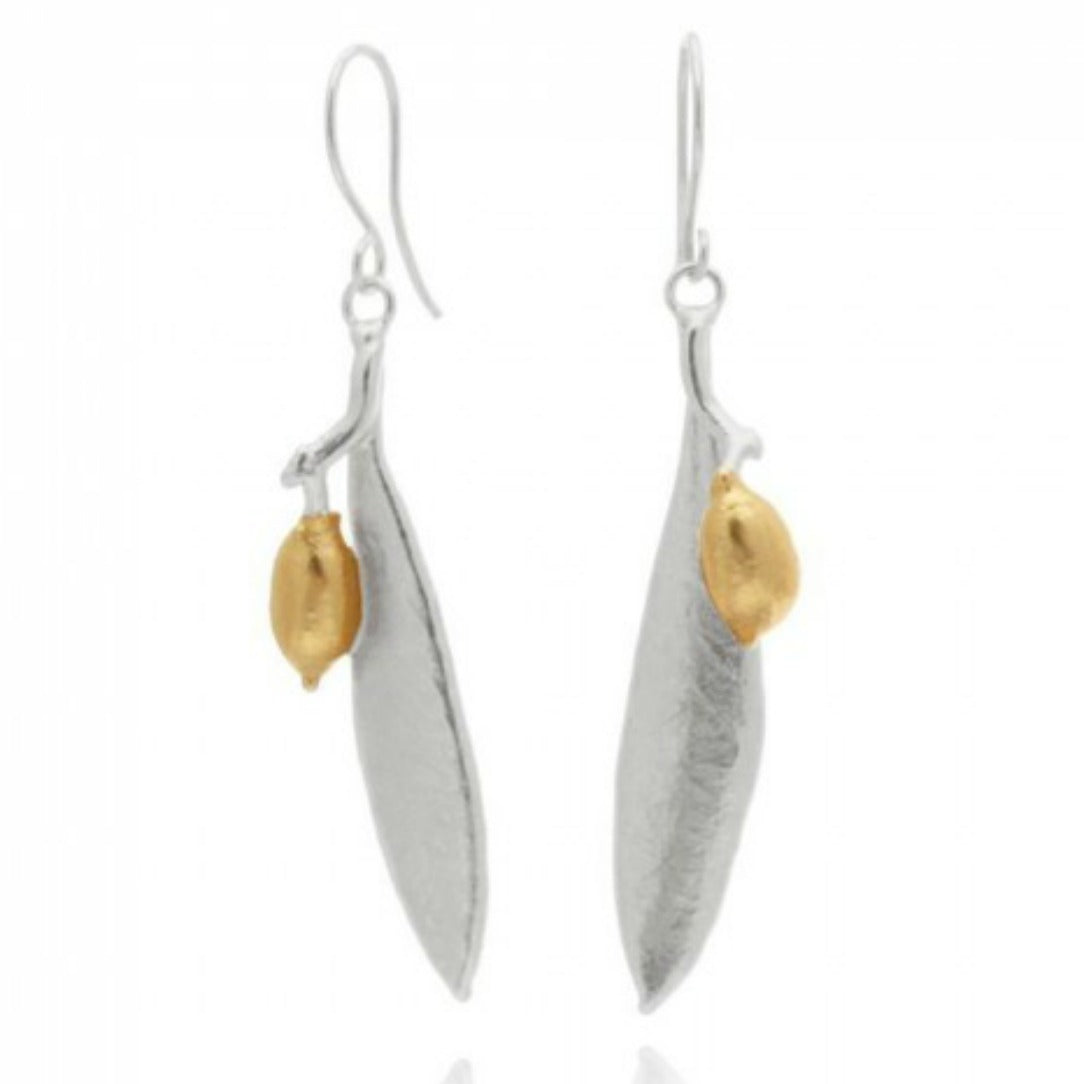 olive leaf earrings