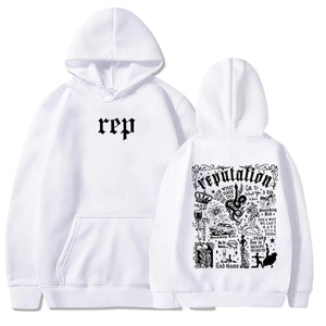 Taylor Reputation Hoodie Pop Music Hoodie Taylor Music Sweatshirt Music Lovers Gift Swift Pullover Tops Streetwear - Tilonyc