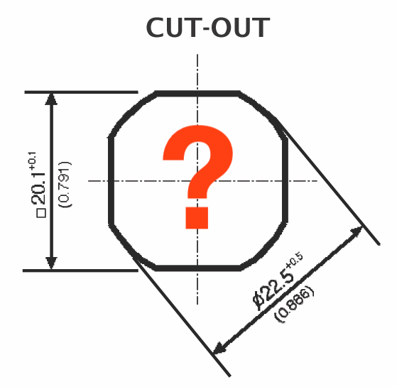 Octagonal Cut Out for Quarter Turns