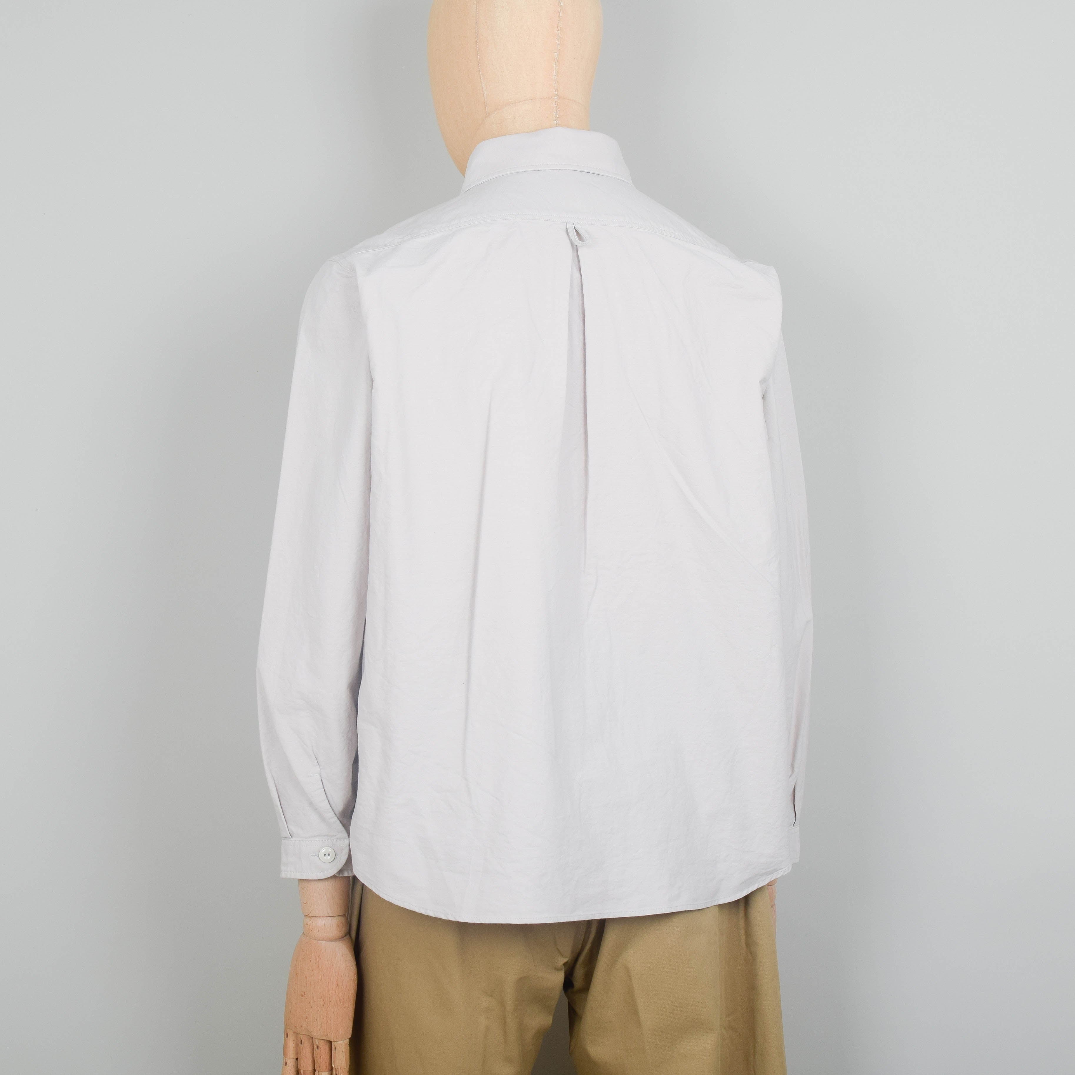 Danton Round Collar P.O Shirt L/S - Oyster