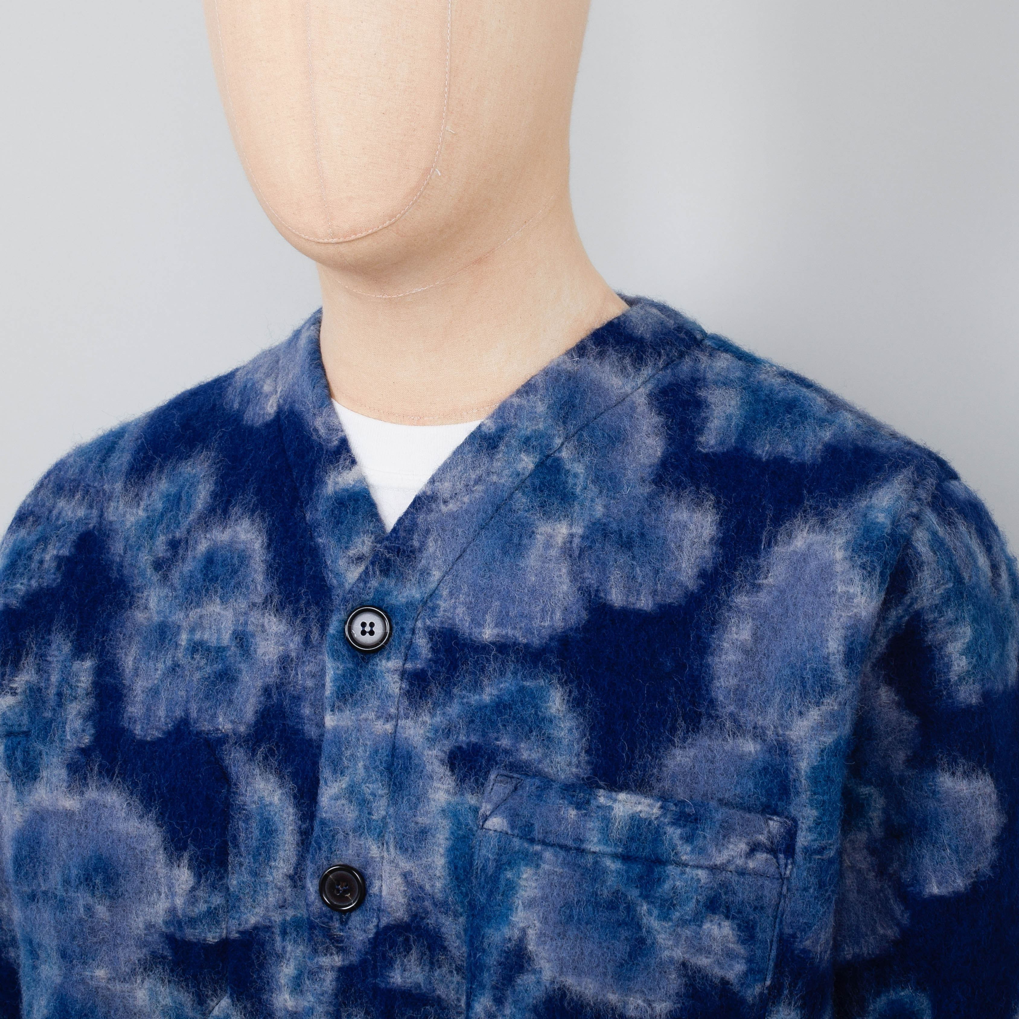 Universal Works Flower Fleece Cardigan - Navy