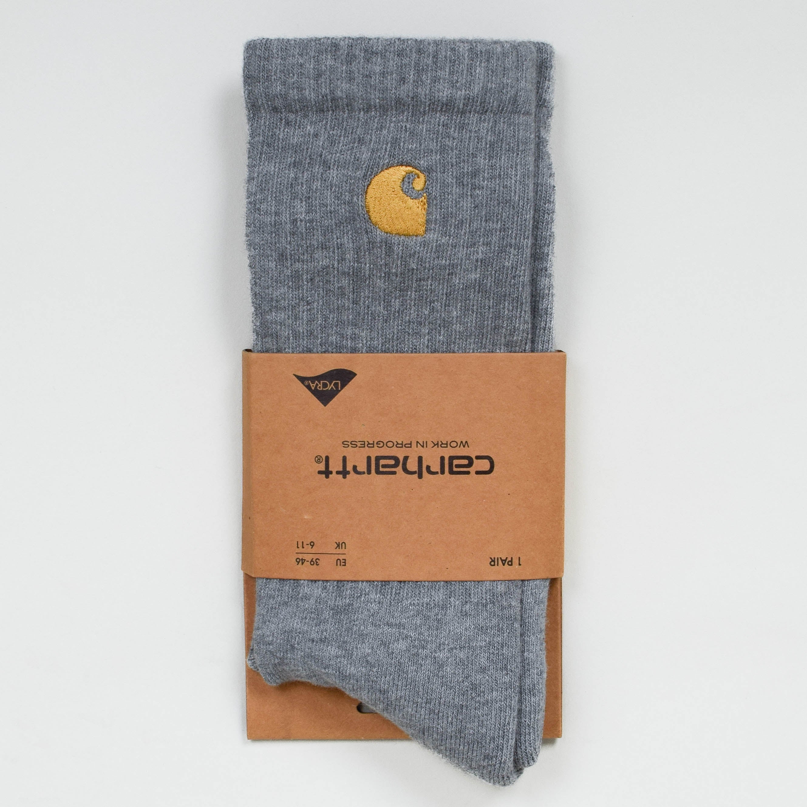 Carhartt WIP Chase Socks - Grey Heather / Gold