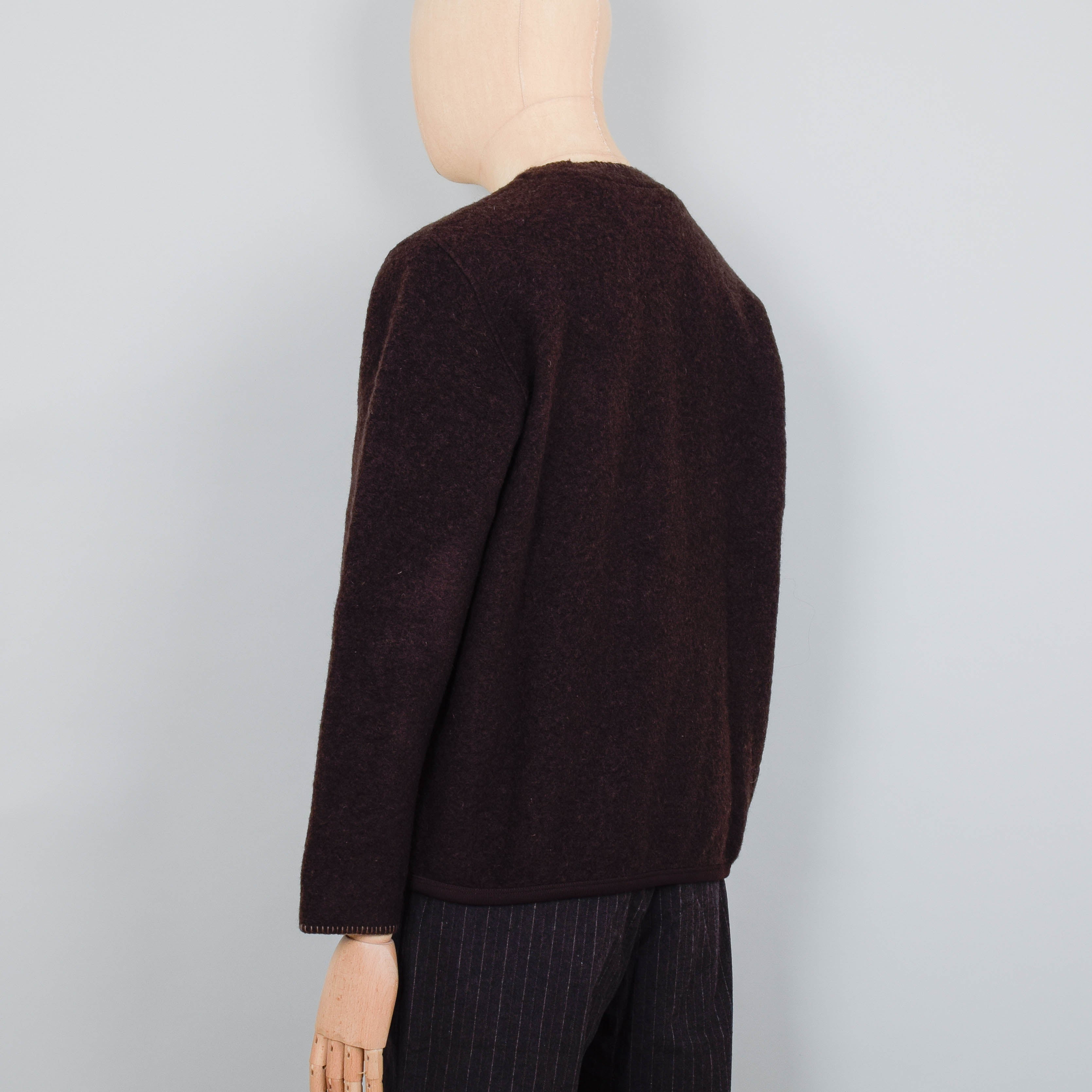 Universal Works Blanket Cardigan Studio Wool Mix - Brown