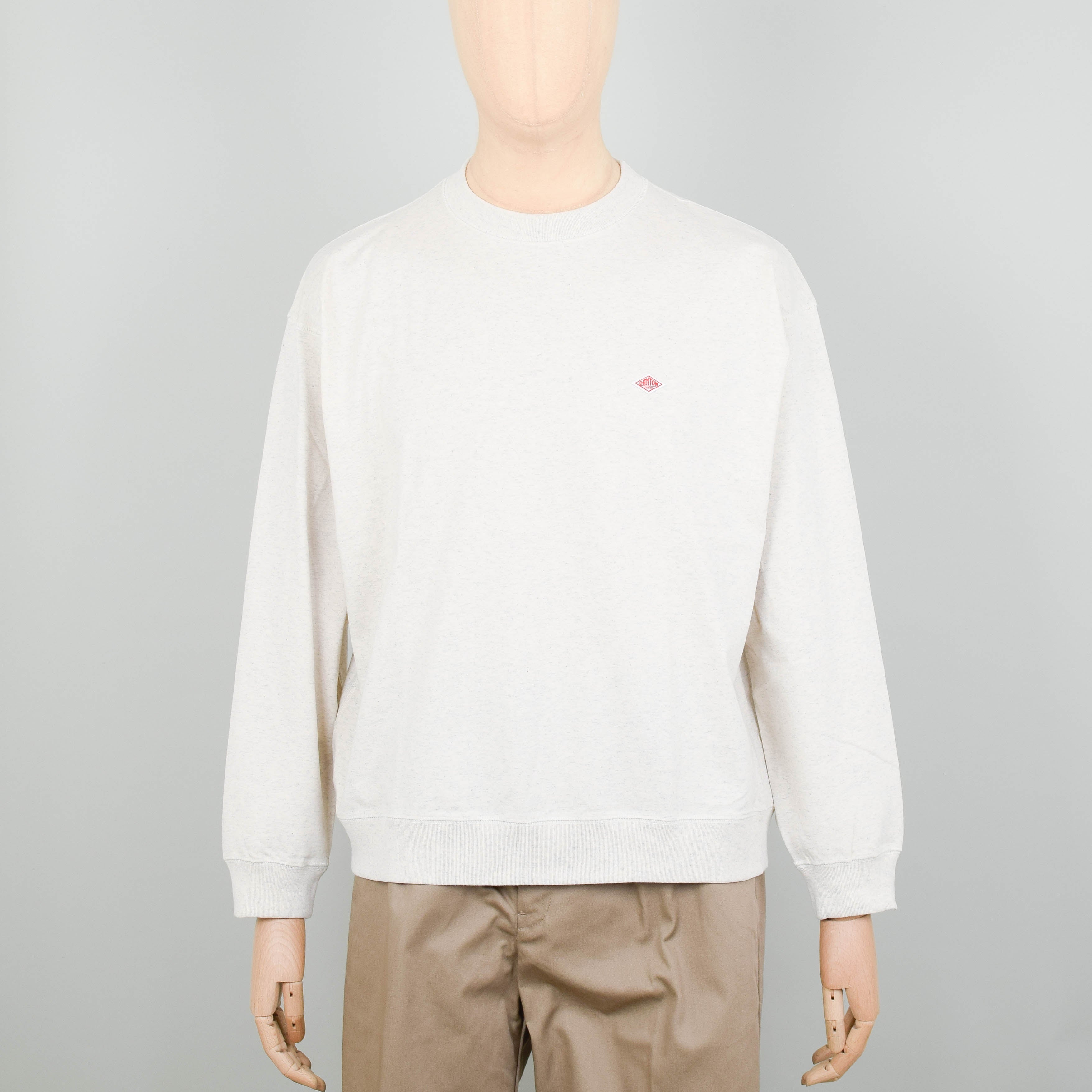 Danton Crew Neck P.O L/S Rib - Heather Ivory