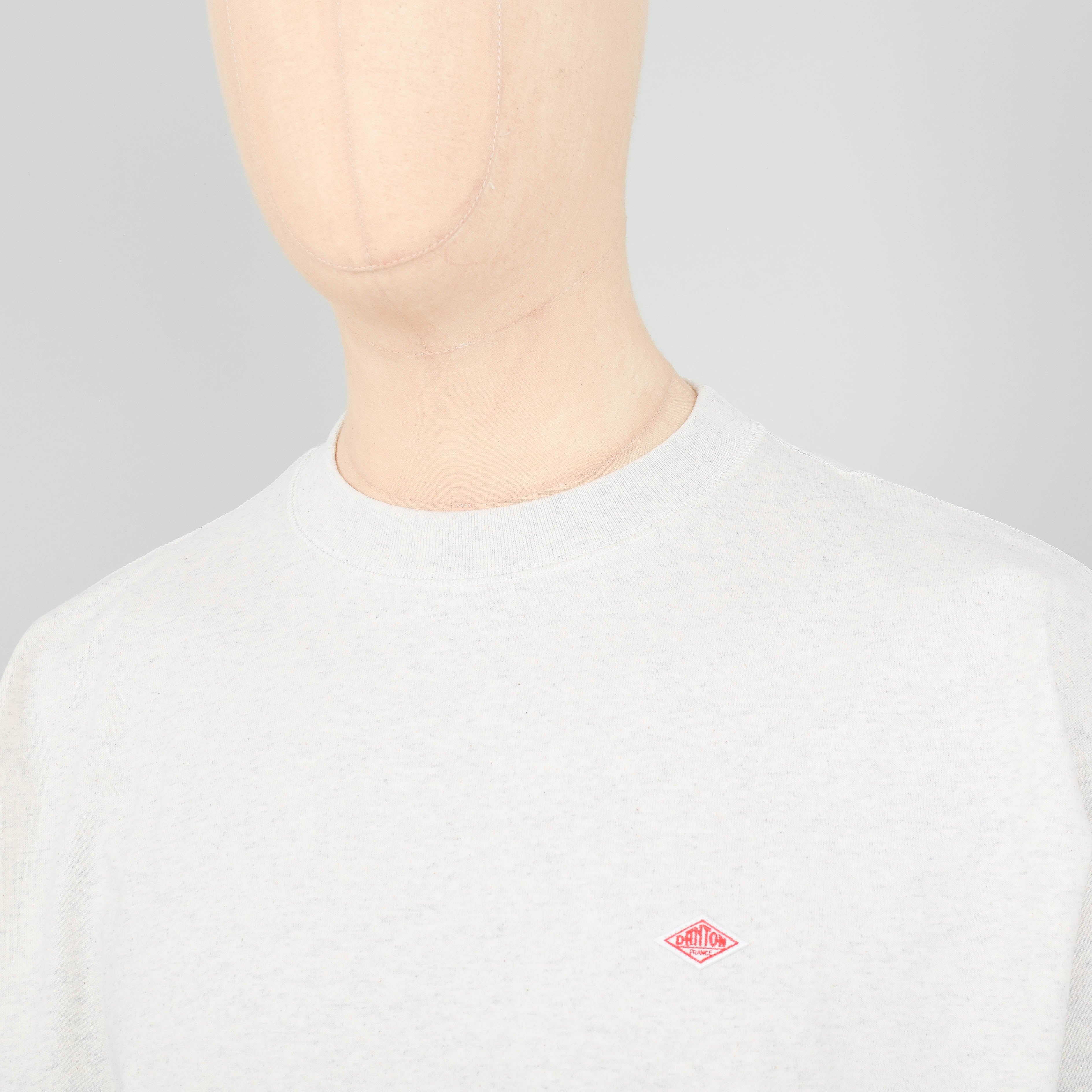 Danton Crew Neck P.O L/S Rib - Heather Ivory