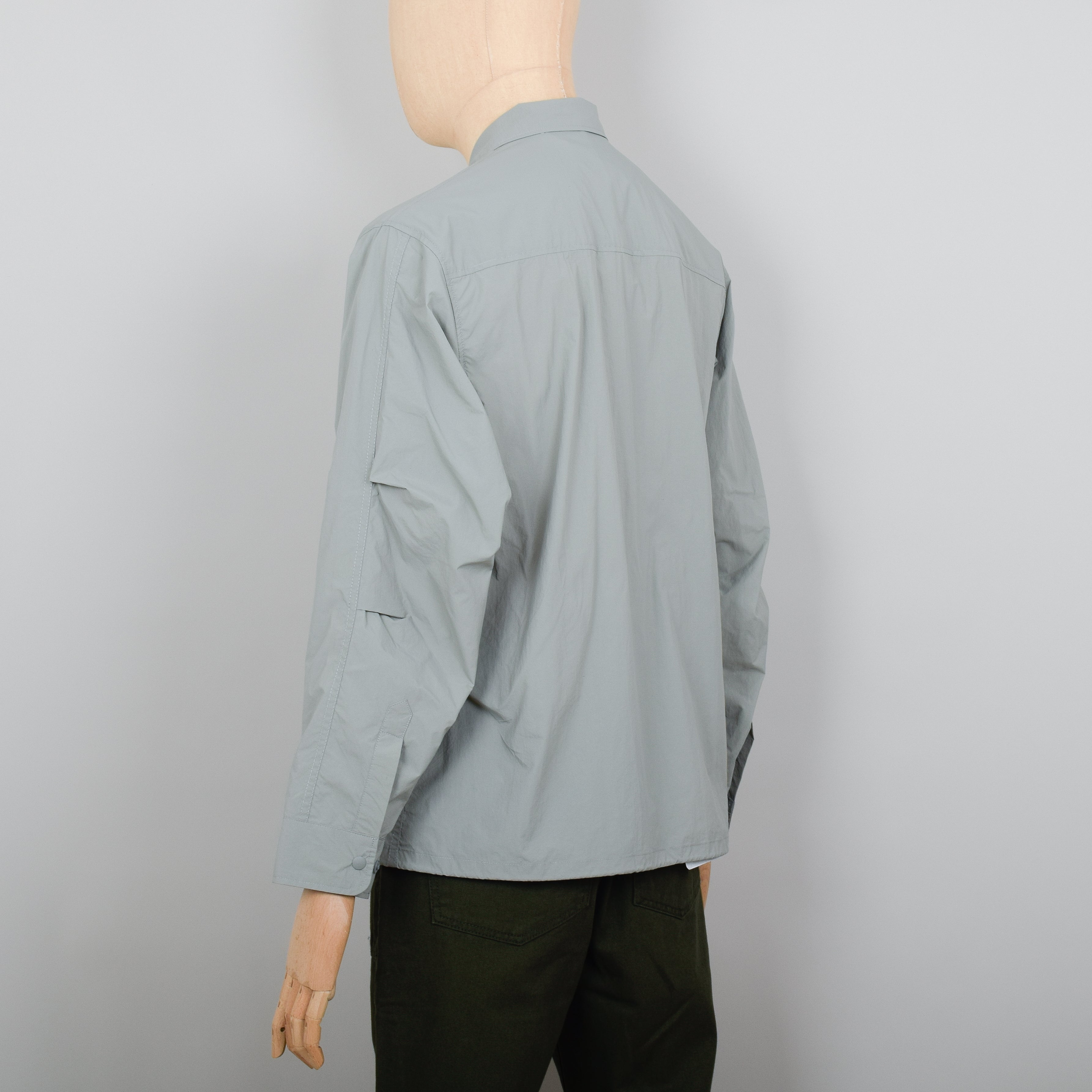 Uniform Bridge Fishtail Shirt - Khaki Grey