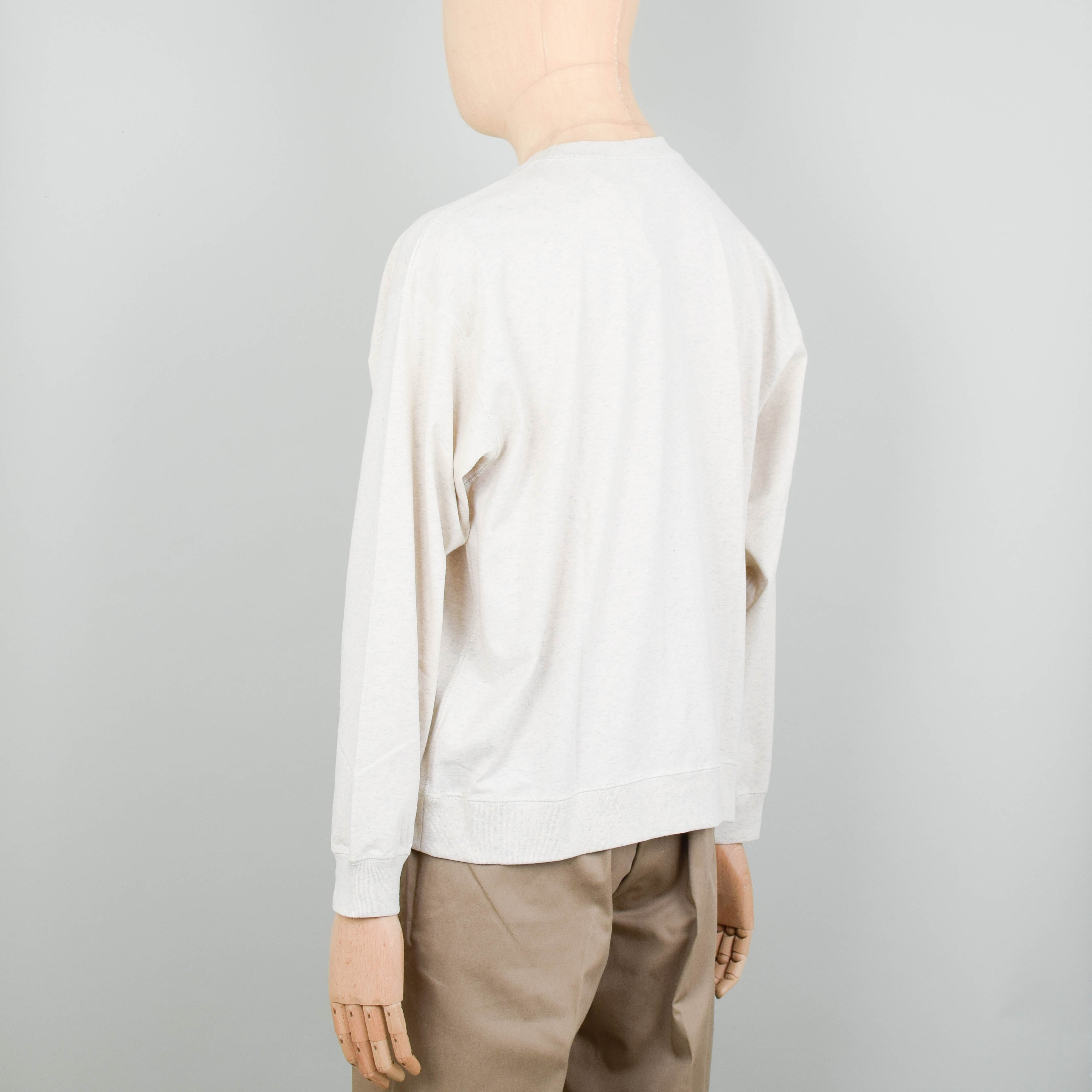 Danton Crew Neck P.O L/S Rib - Heather Ivory