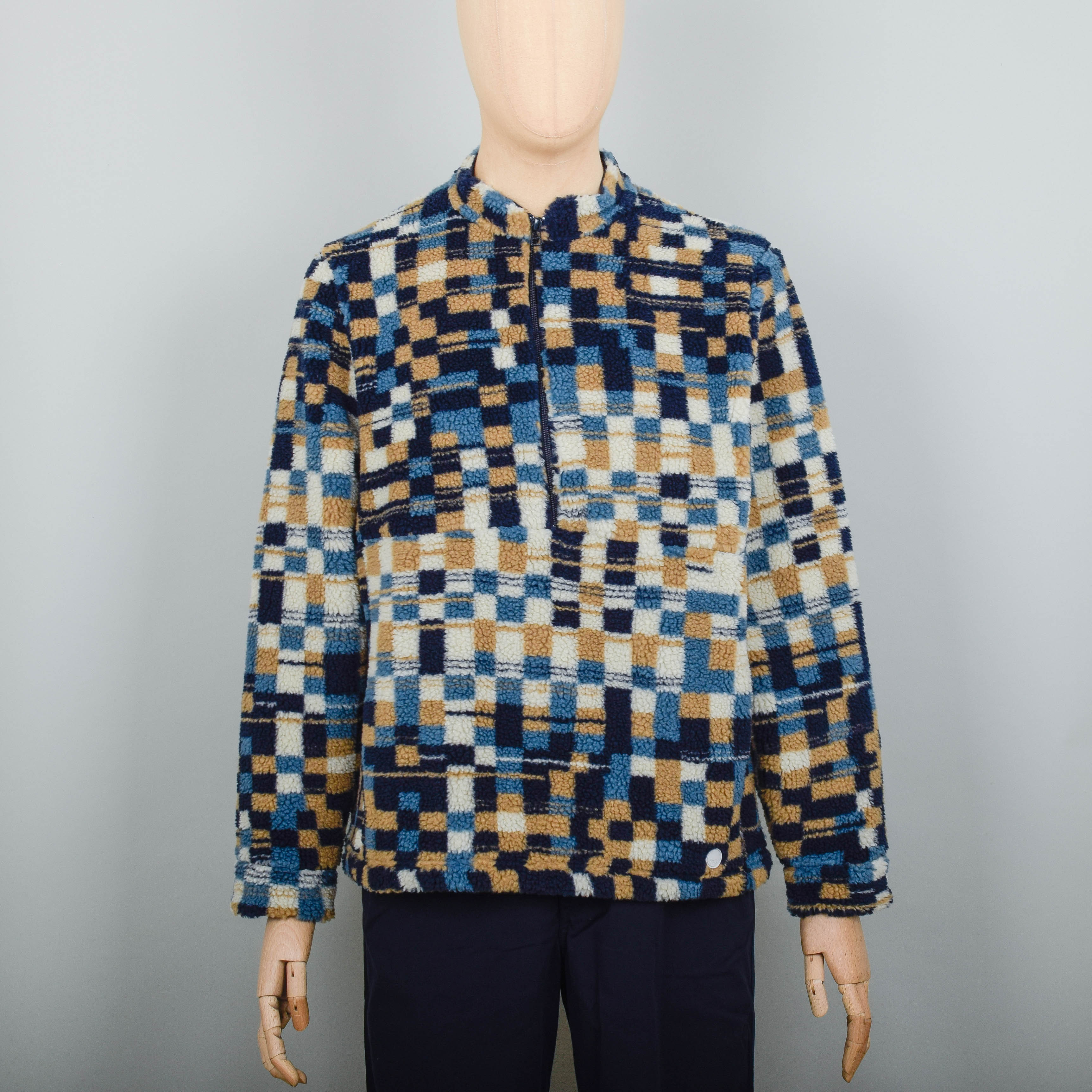 Folk Fleece Funnel - Warp Checkerboard