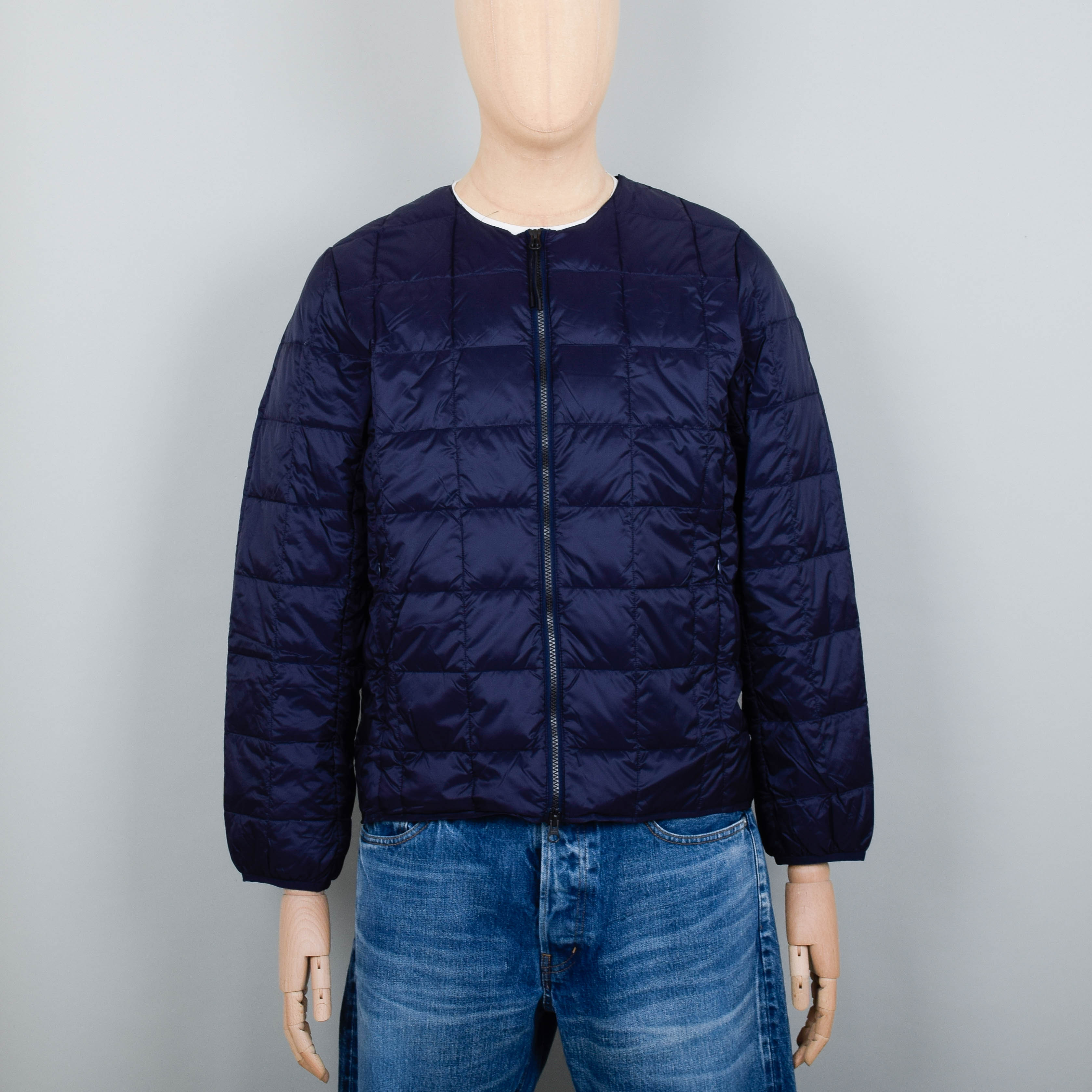 Taion 104 Crew Neck Zip Down Jacket - Navy