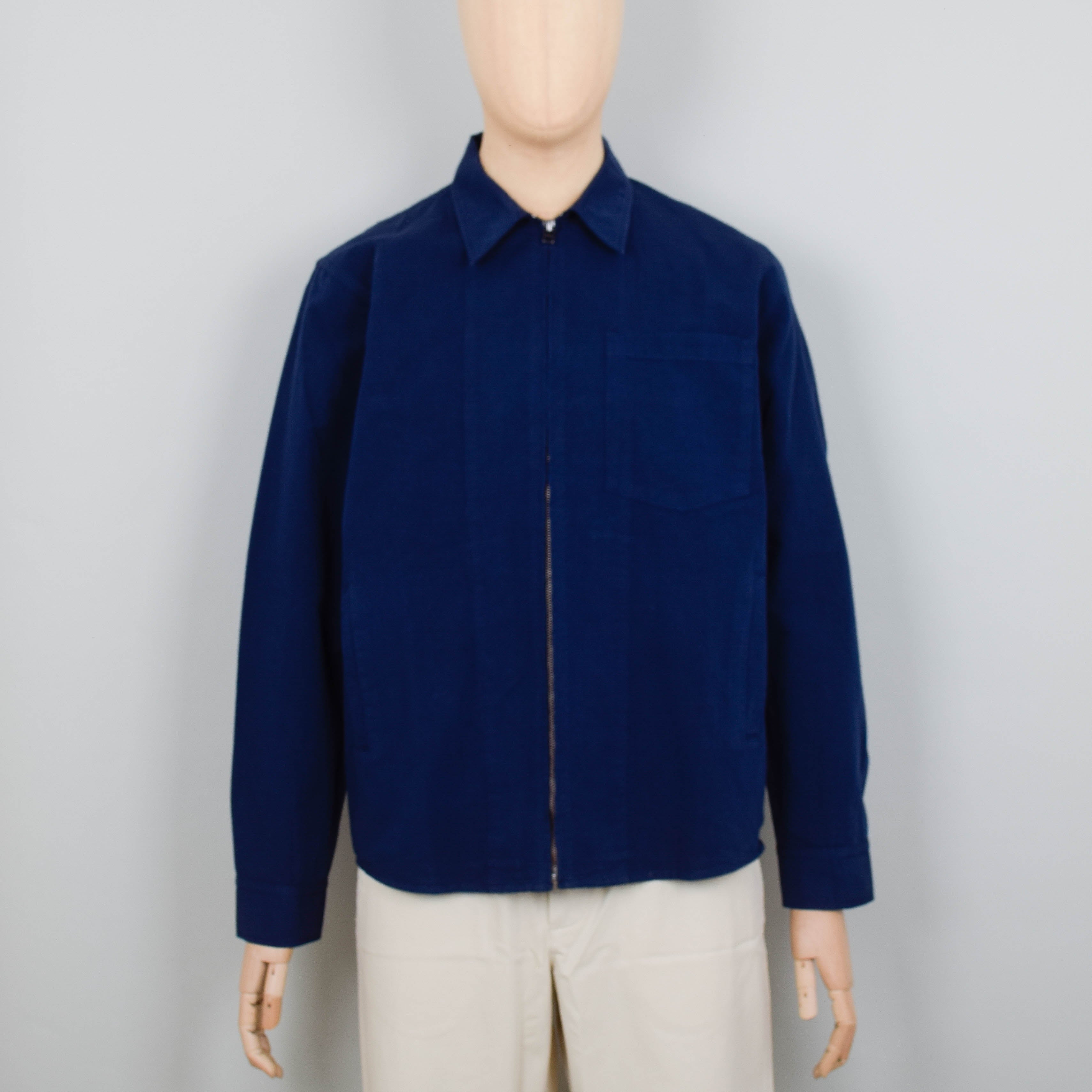 Norse Projects Julian Cotton Linen Jacket - Navy