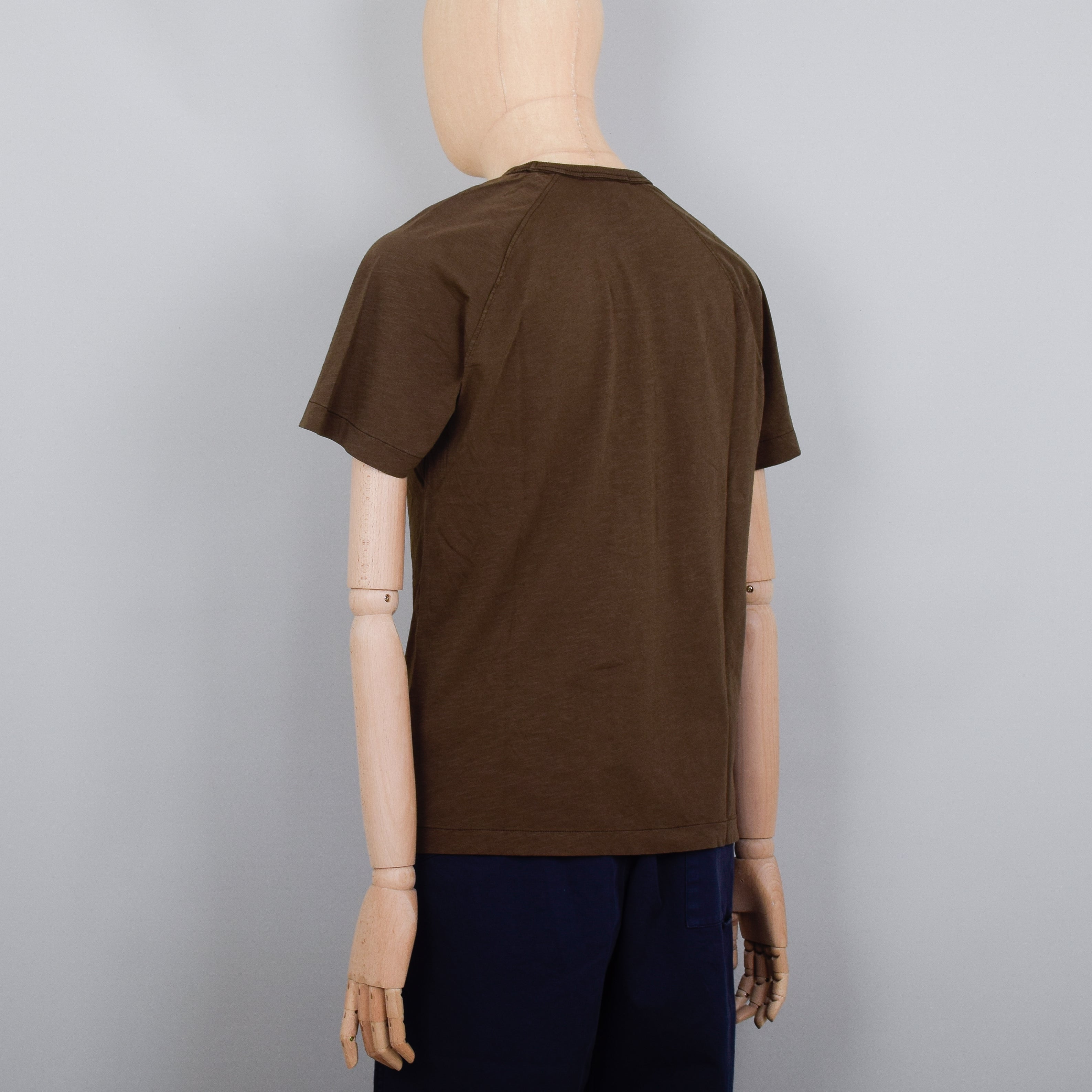 YMC Television Raglan T-Shirt - Brown