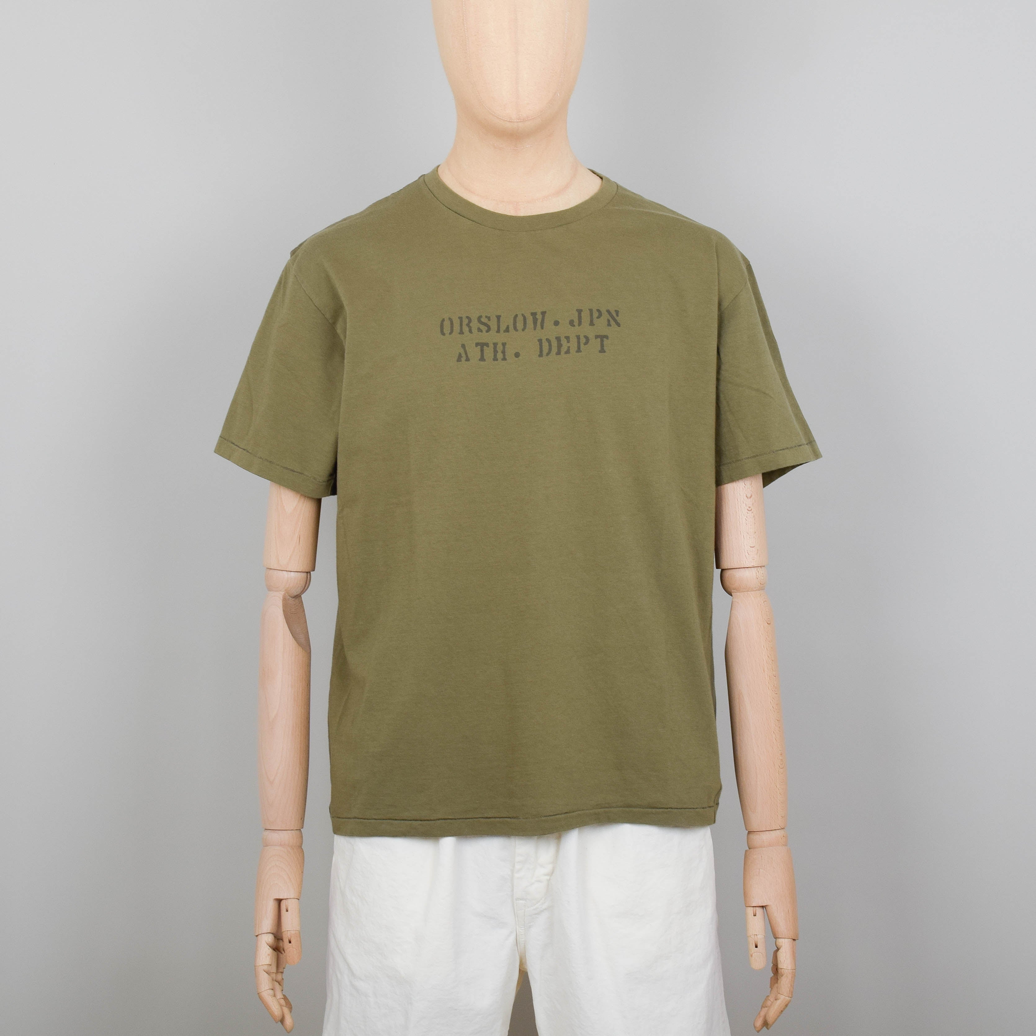 Orslow JPN ATH DEPT T-Shirt - Army Green