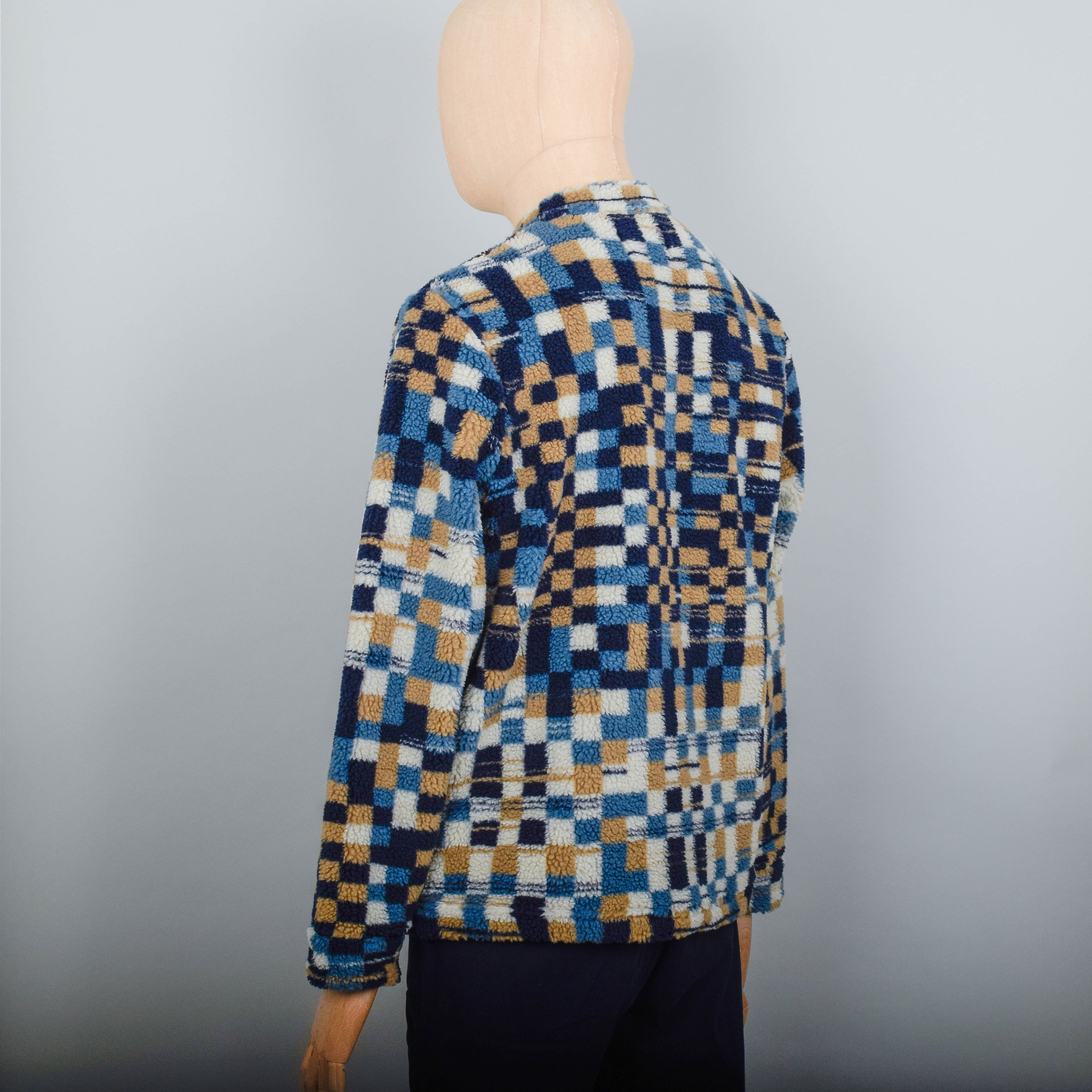 Folk Fleece Funnel - Warp Checkerboard