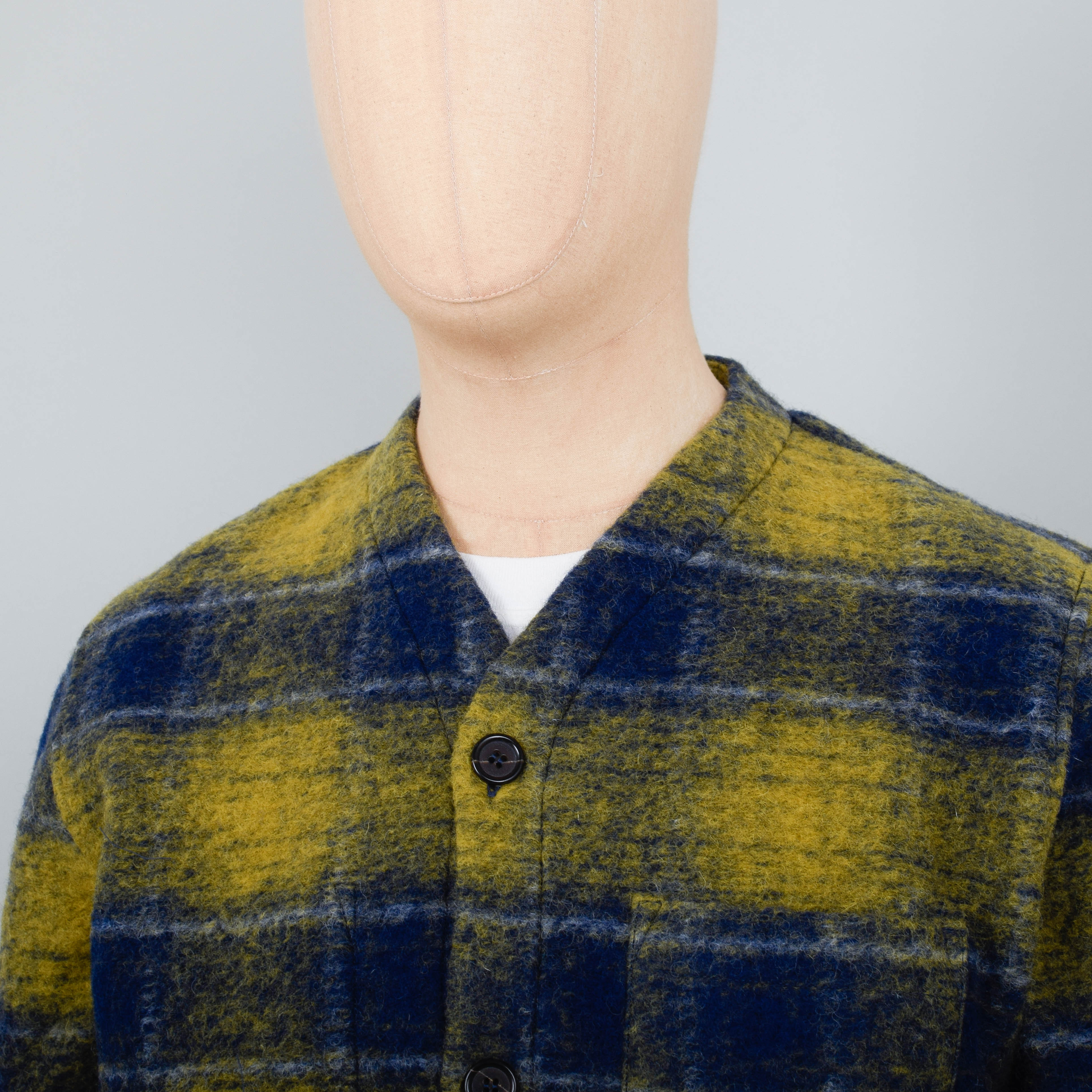 Universal Works Cardigan Austin Wool Fleece - Yellow