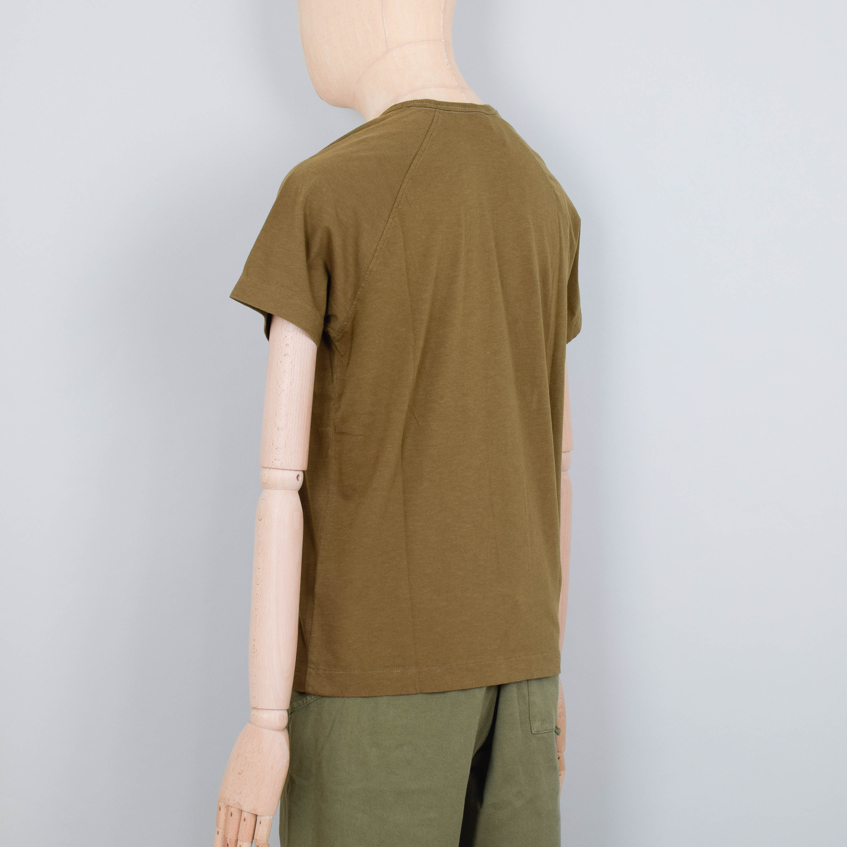 YMC Television Raglan T-Shirt - Olive