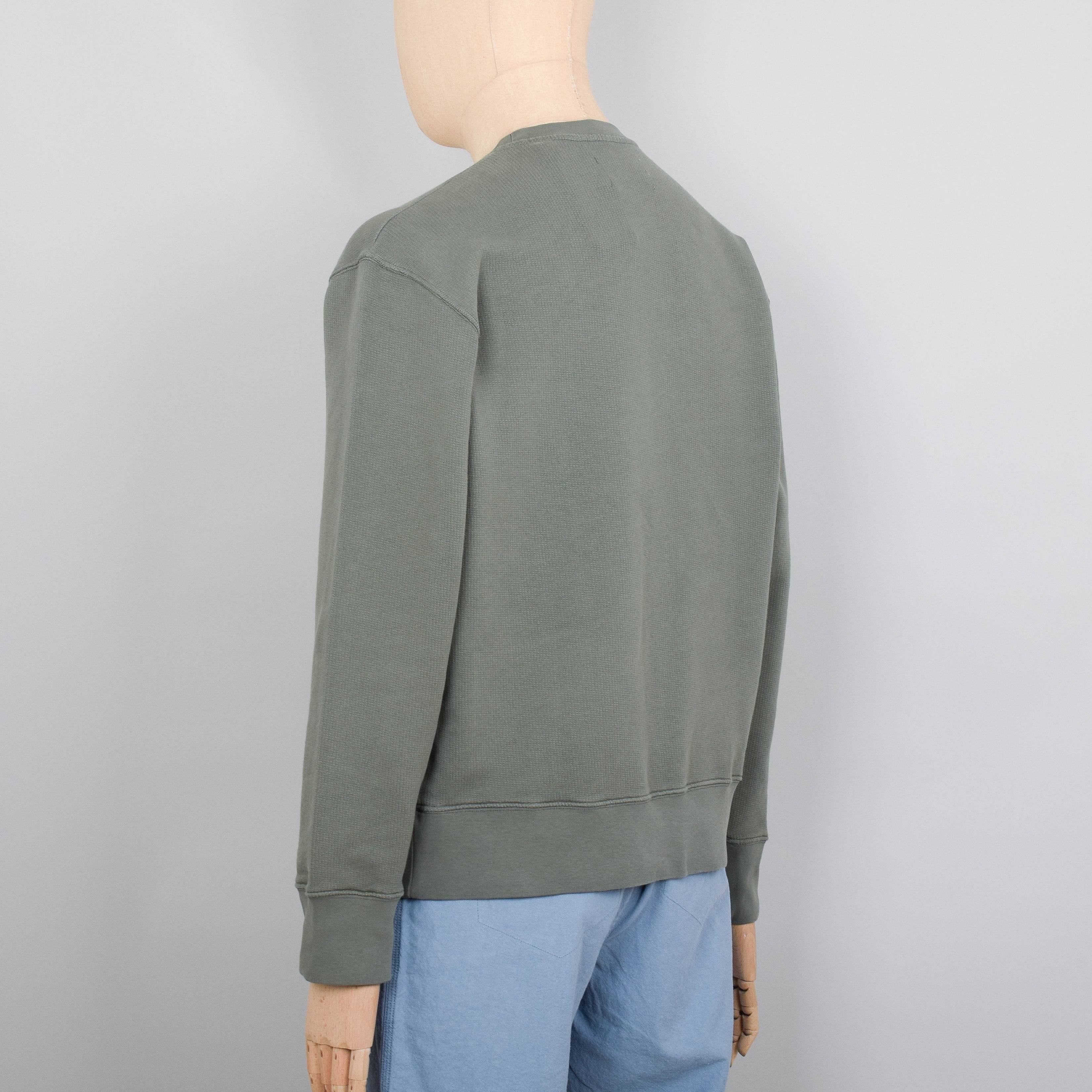 Folk Boxy Sweat - Mid Olive