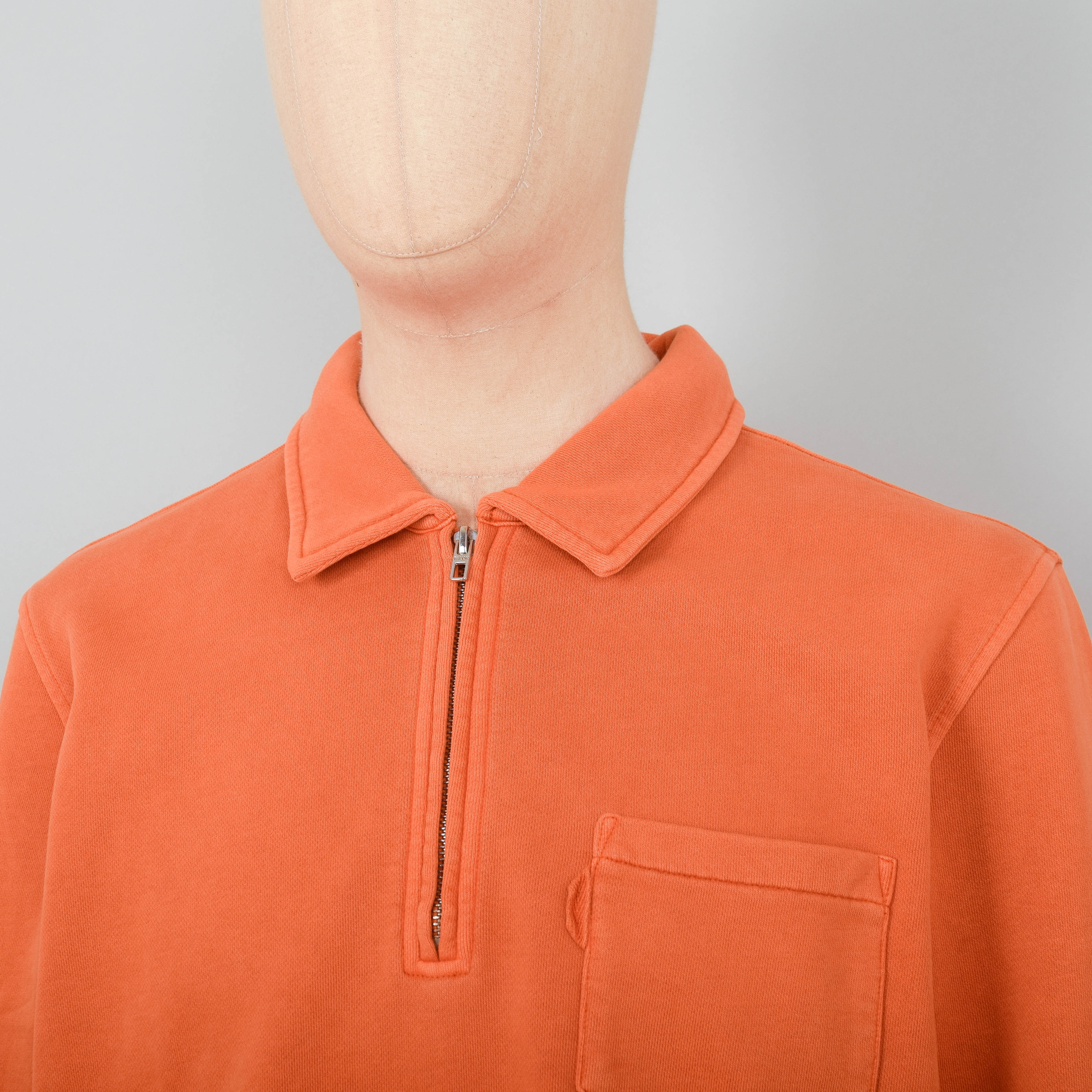 YMC Sugden Zip Sweatshirt - Orange