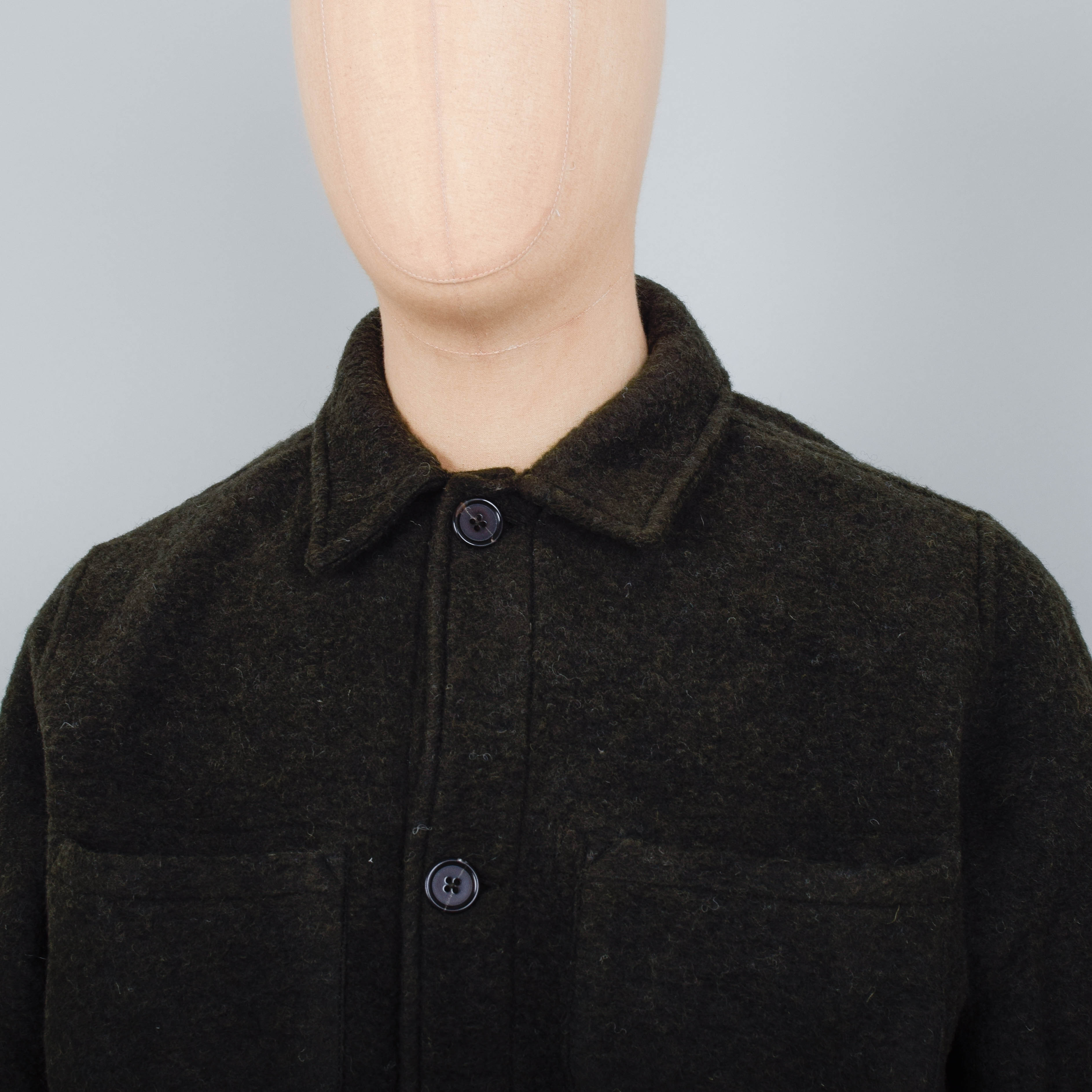 Universal Works Lumber Jacket Wool Fleece - Olive