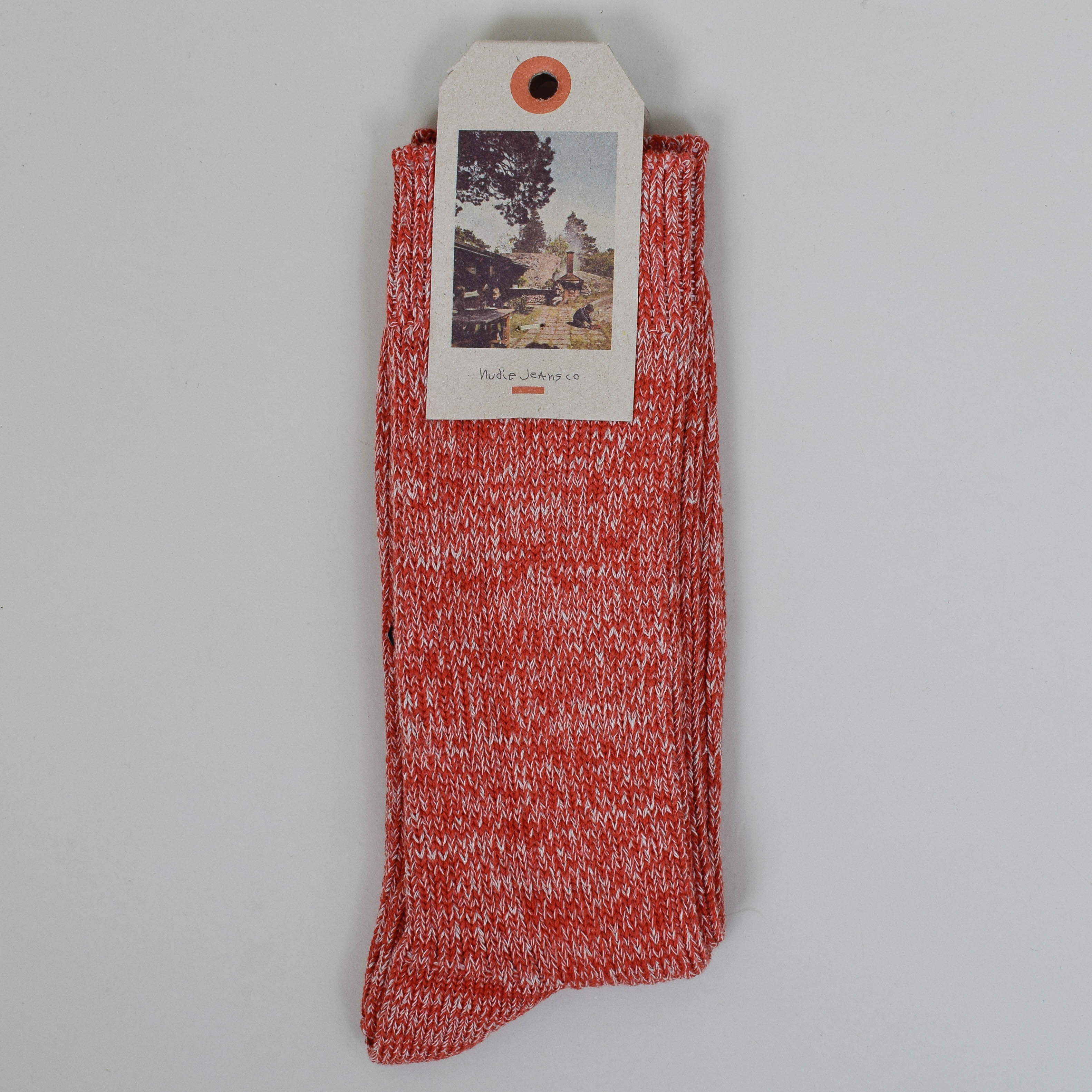 Nudie Chunky Sock Rebirth - Red Melange