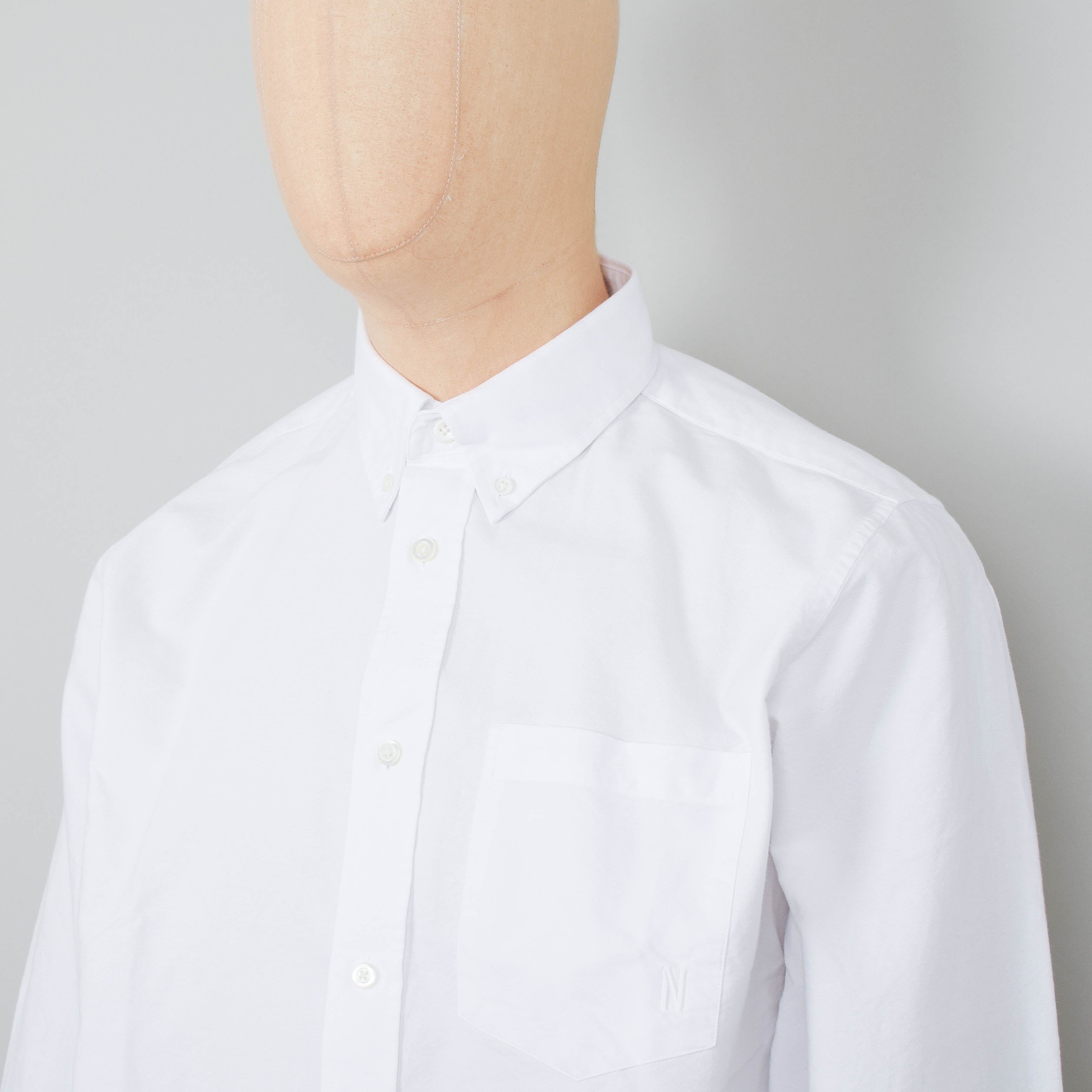 Norse Projects Algot Oxford Monogram - White