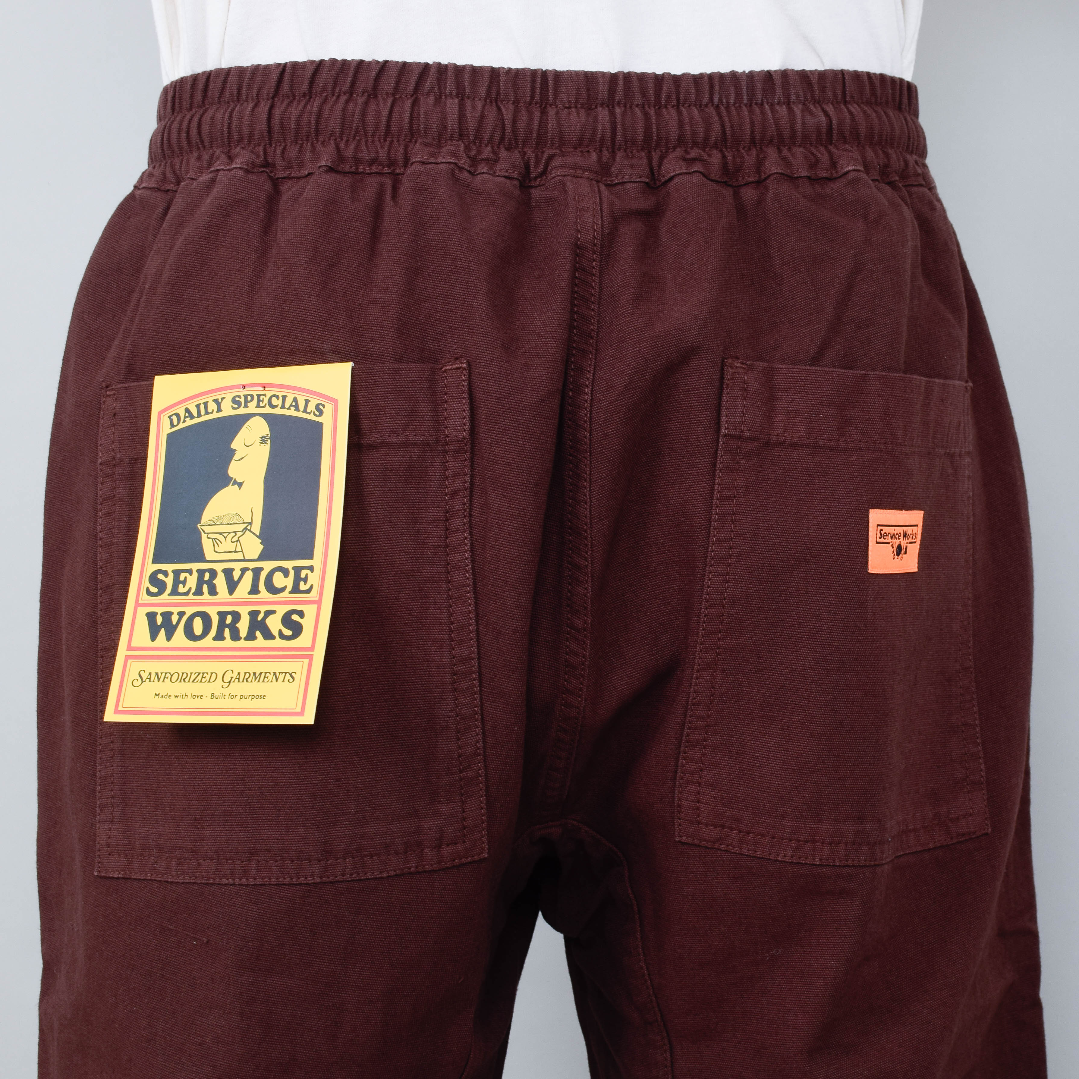 Service Works Classic Canvas Chef Pants - Brown