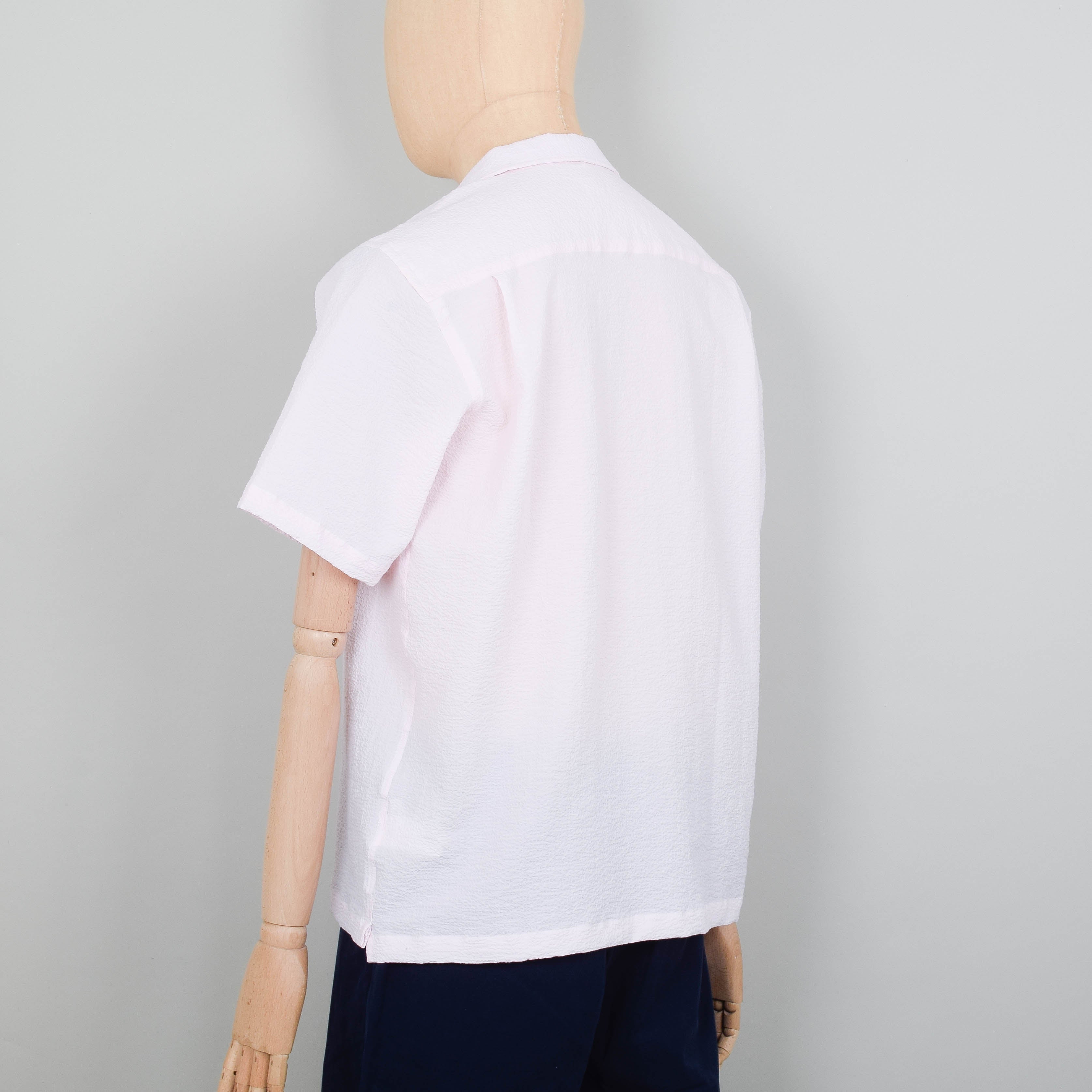 Universal Works  Seersucker Camp Shirt - Pink