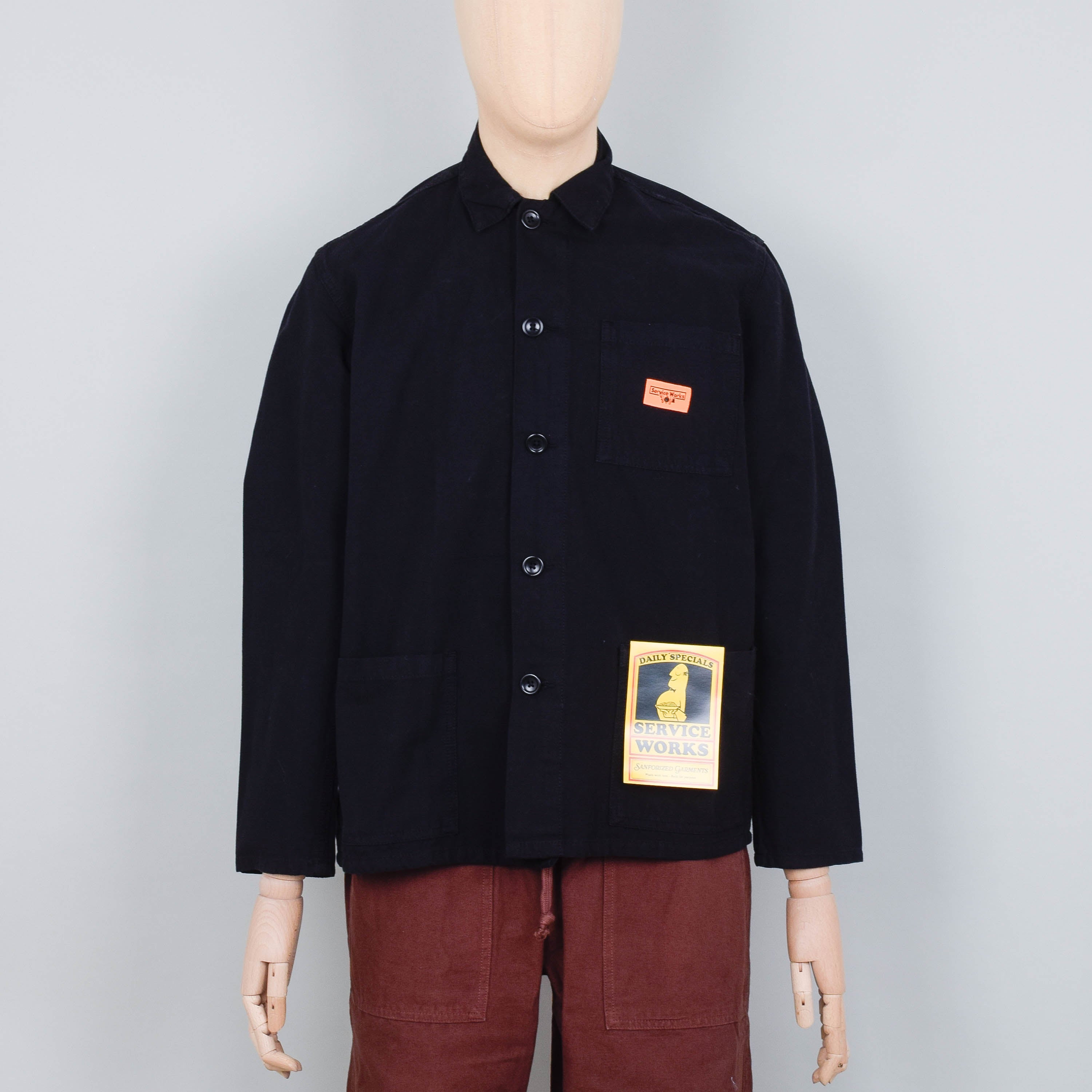 Service Works Canvas Coverall Jacket - Black