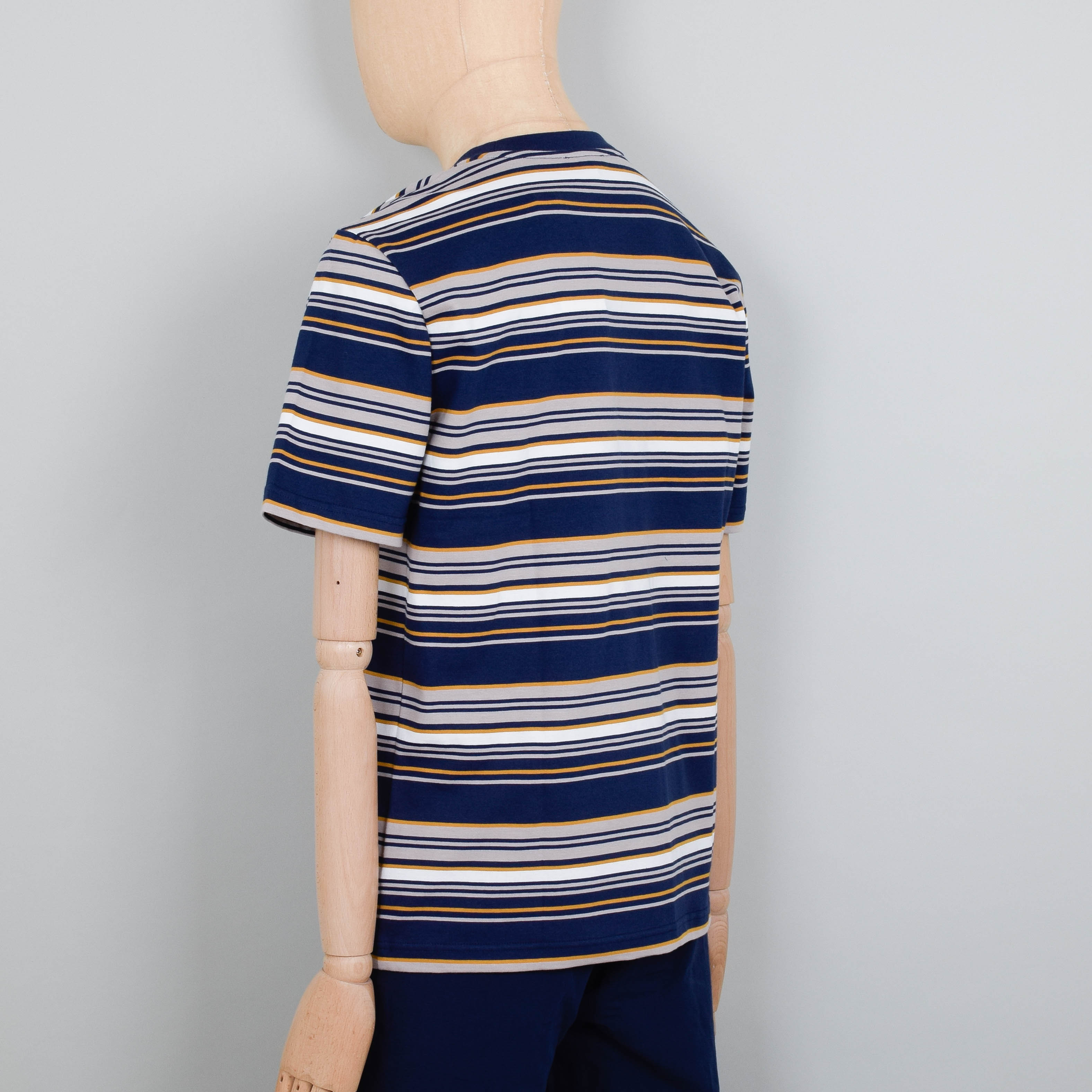 Norse Projects Johannes Weekend Stripe SS T-Shirt - Dark Navy