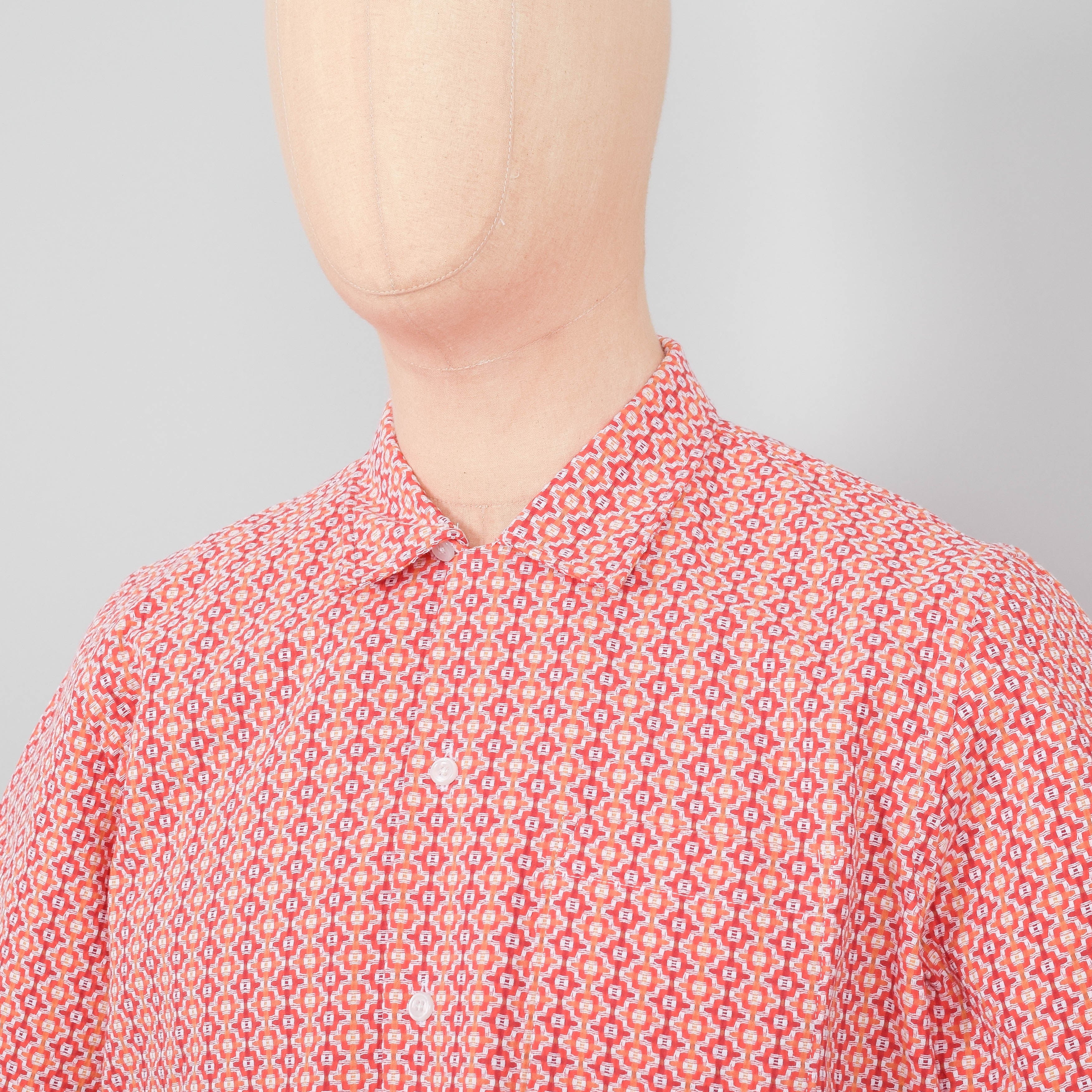 Universal Works Road Shirt Summer Check - Orange