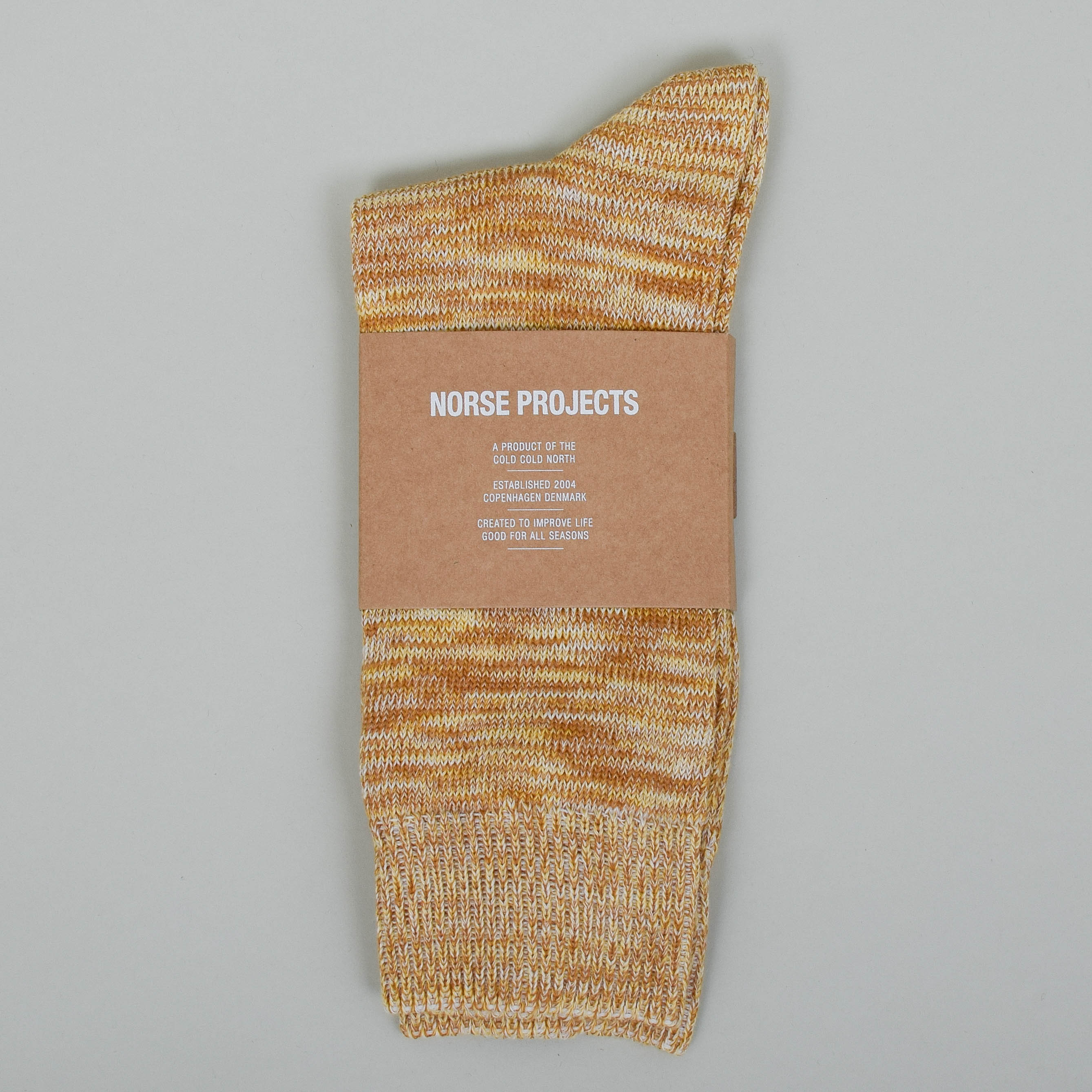 Norse Projects Bjarki Blend Sock - Chrome Yellow