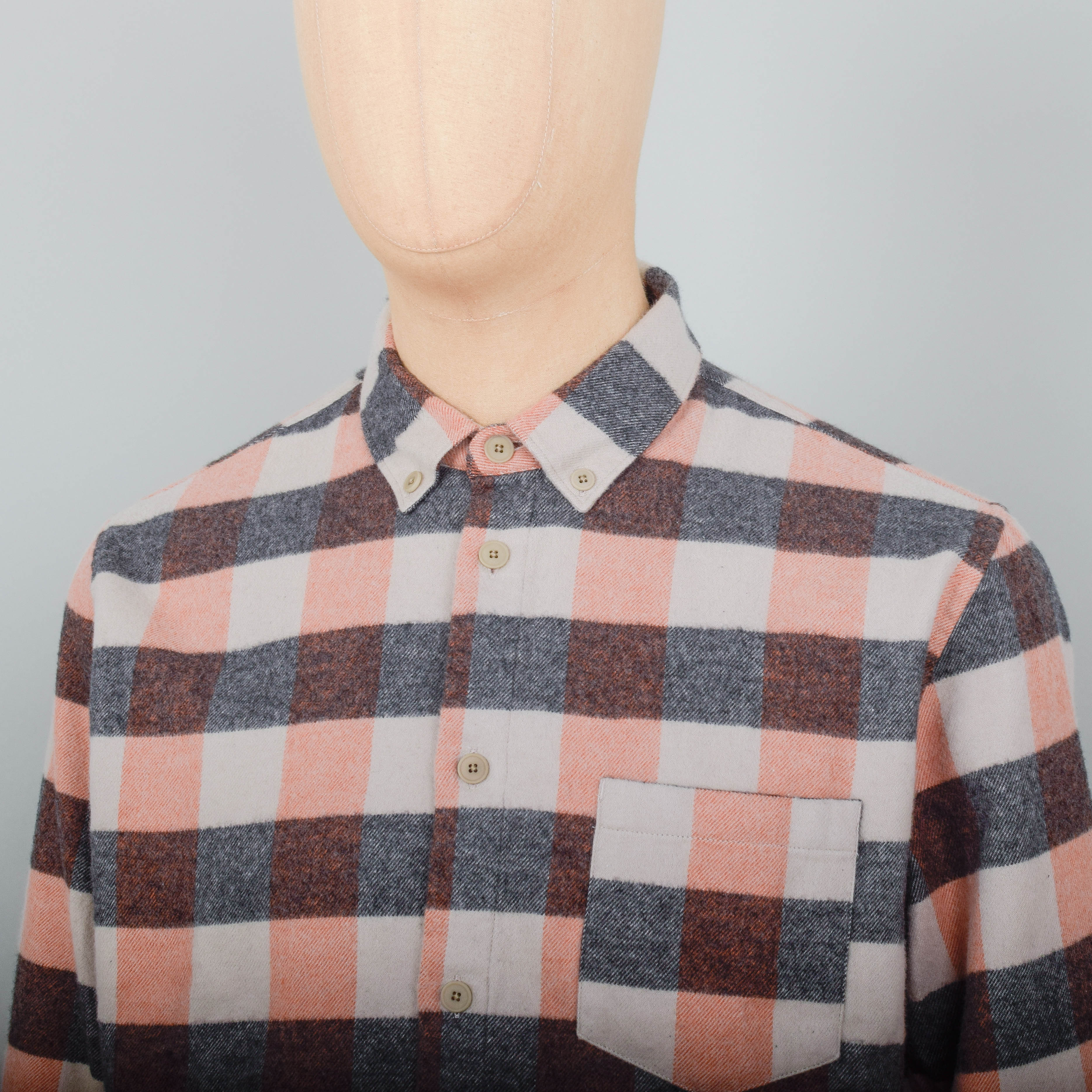 Folk Relaxed Fit Shirt - Copper Flannel Check