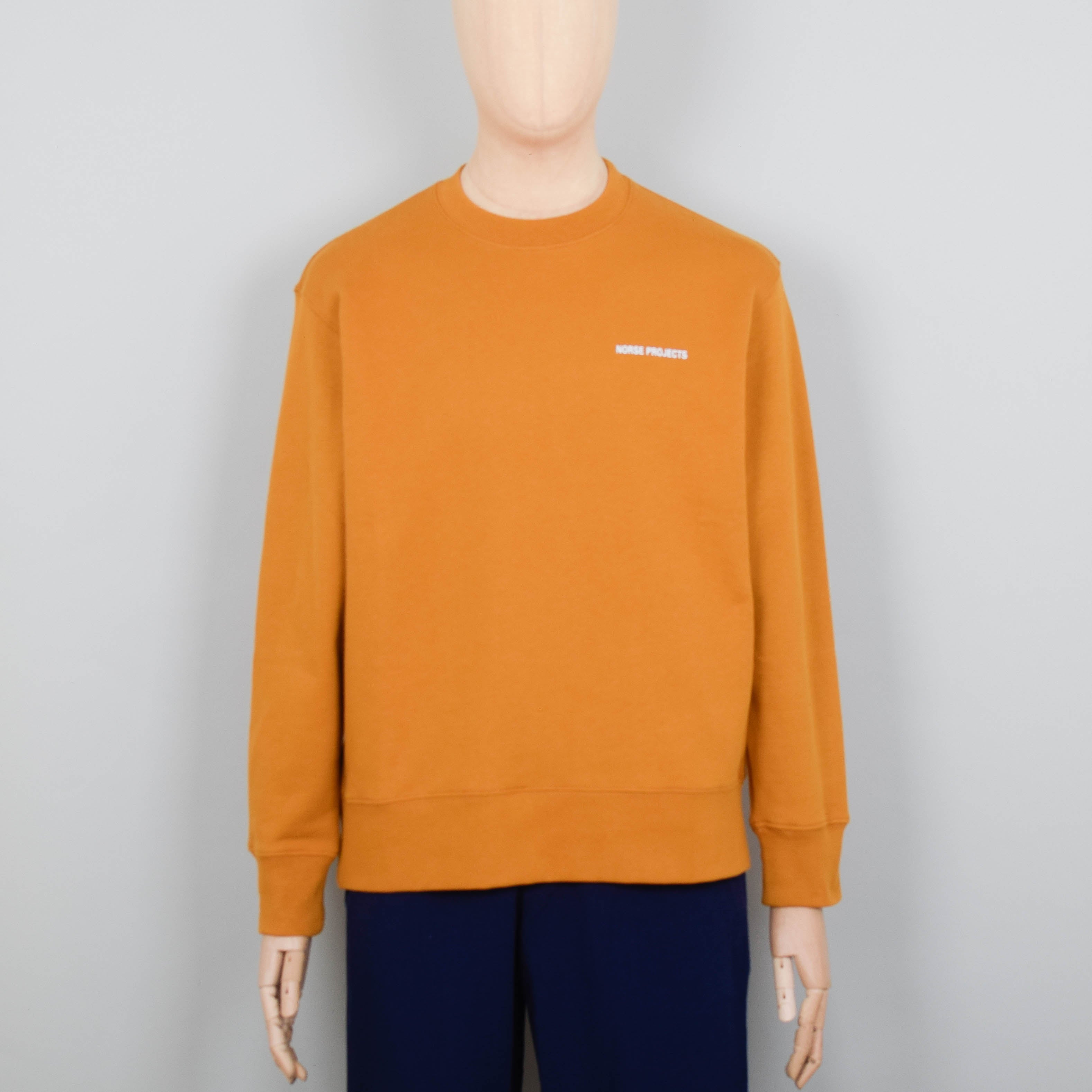 Norse Projects Arne Logo Sweat - Tumeric Yellow