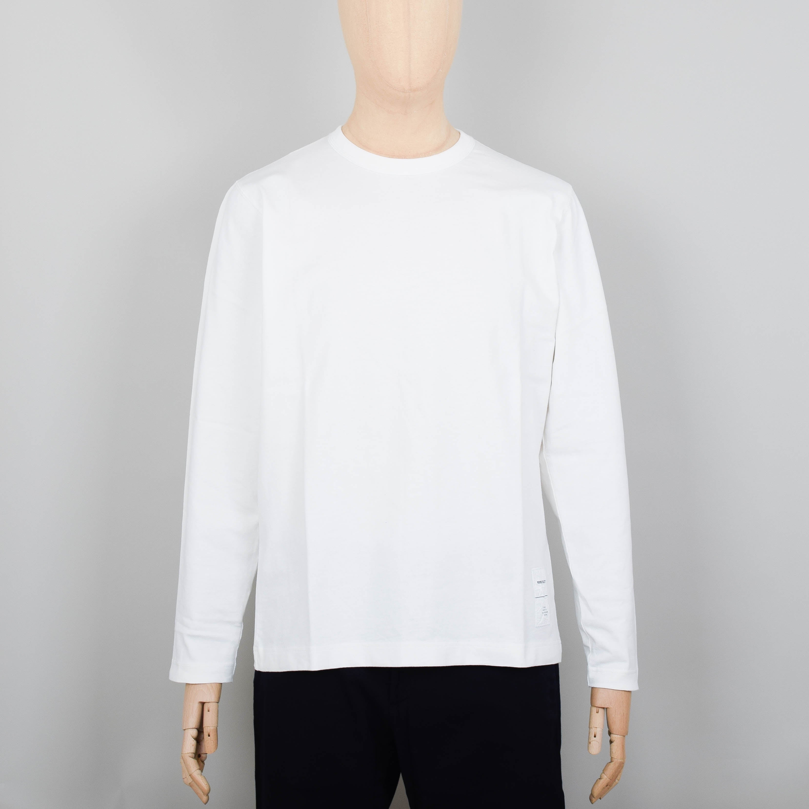 Norse Projects Holger Tab Series Logo LS T-Shirt - White