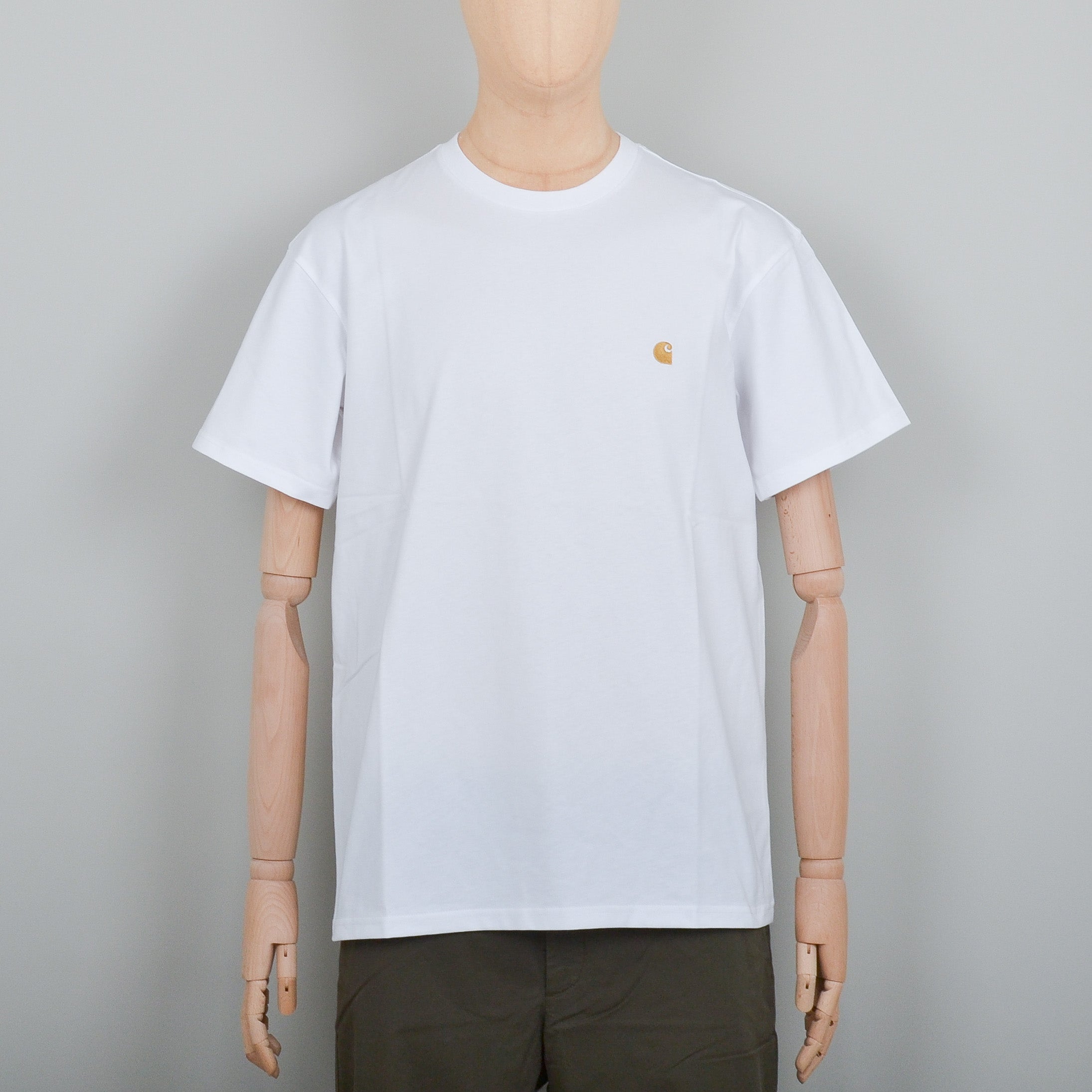 Carhartt WIP S/S Chase T-Shirt - White / Gold