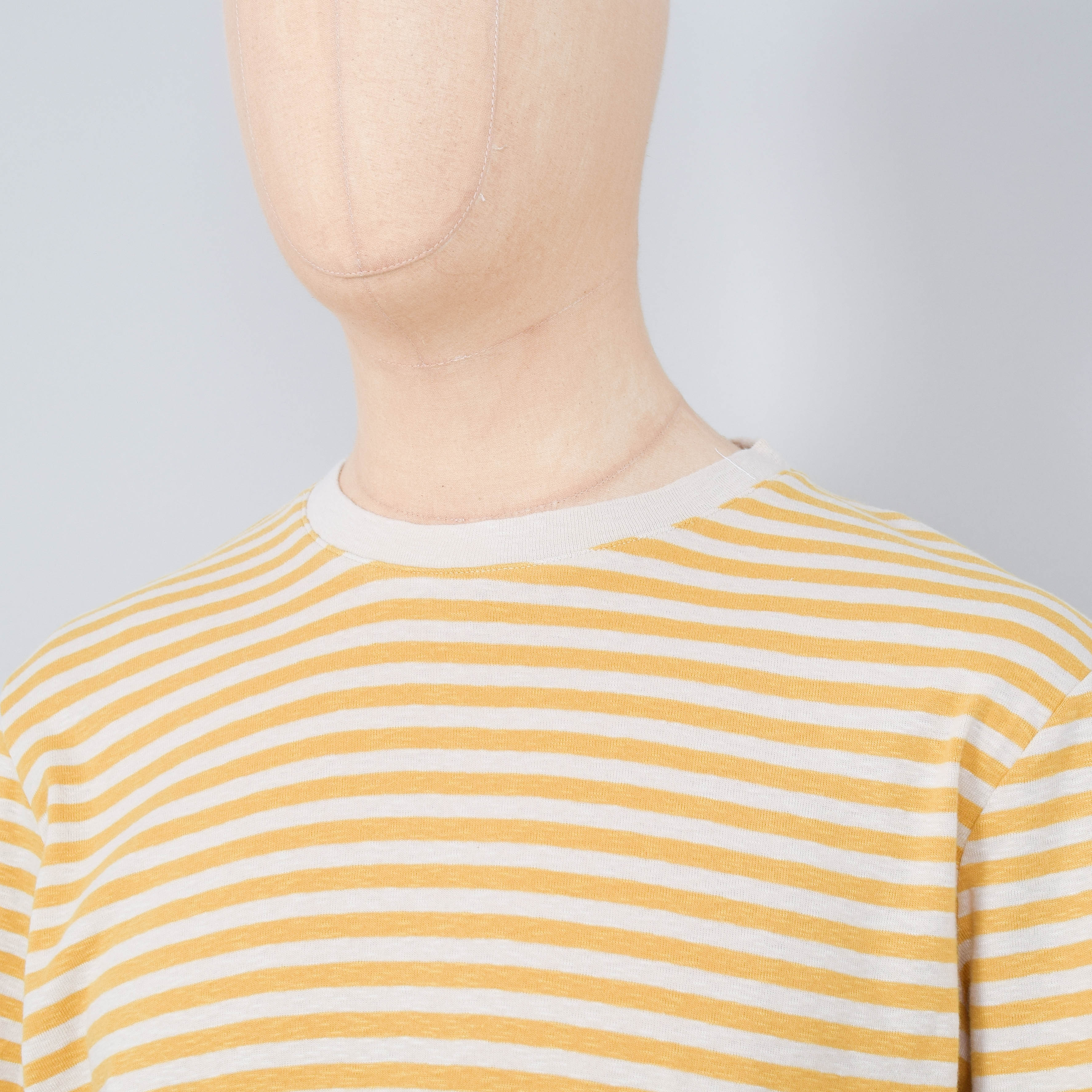 Folk Classic Stripe Tee - Yellow & Ecru