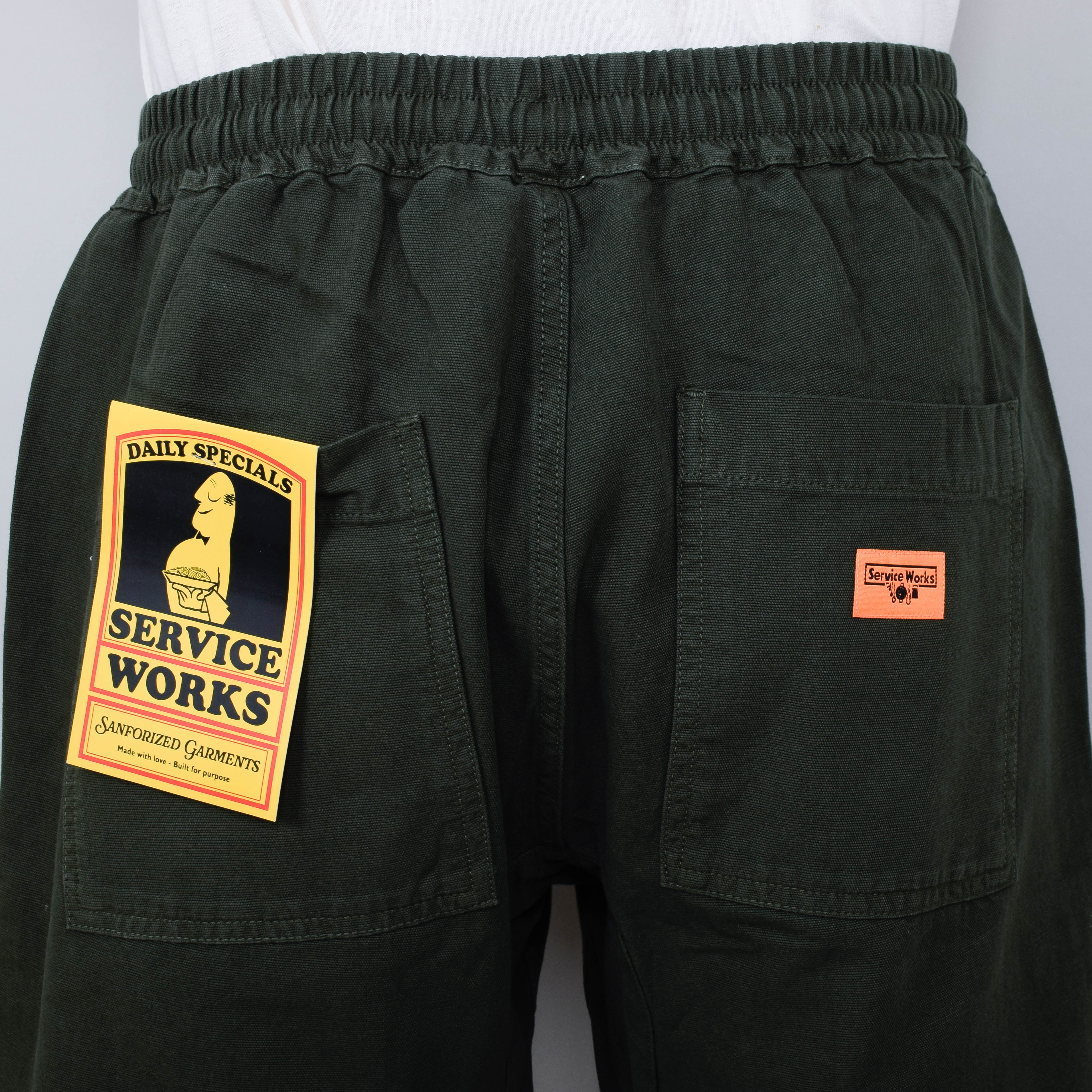 Service Works Classic Canvas Chef Shorts - Olive