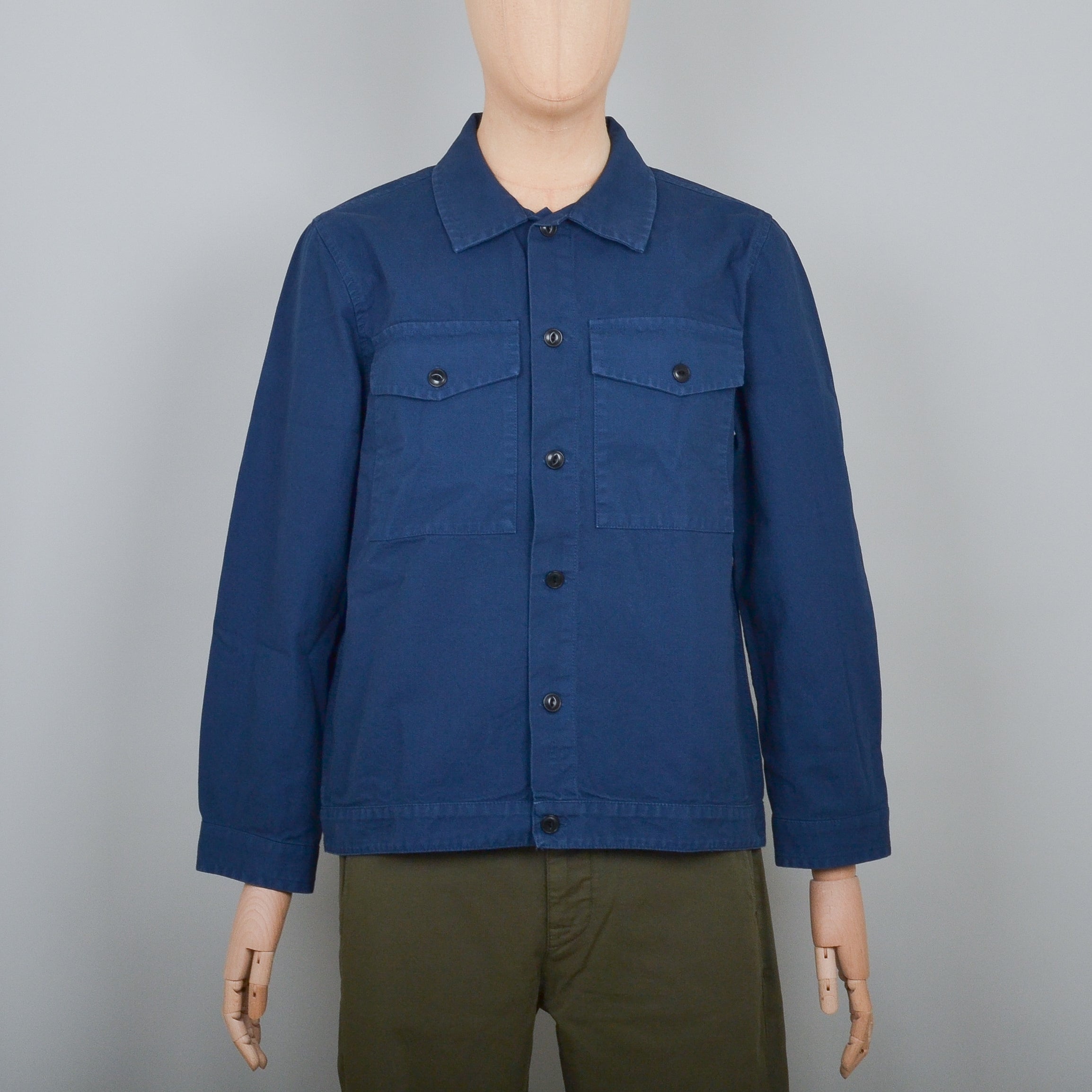 Nudie Jeans Colin Canvas Overshirt - Indigo Blue