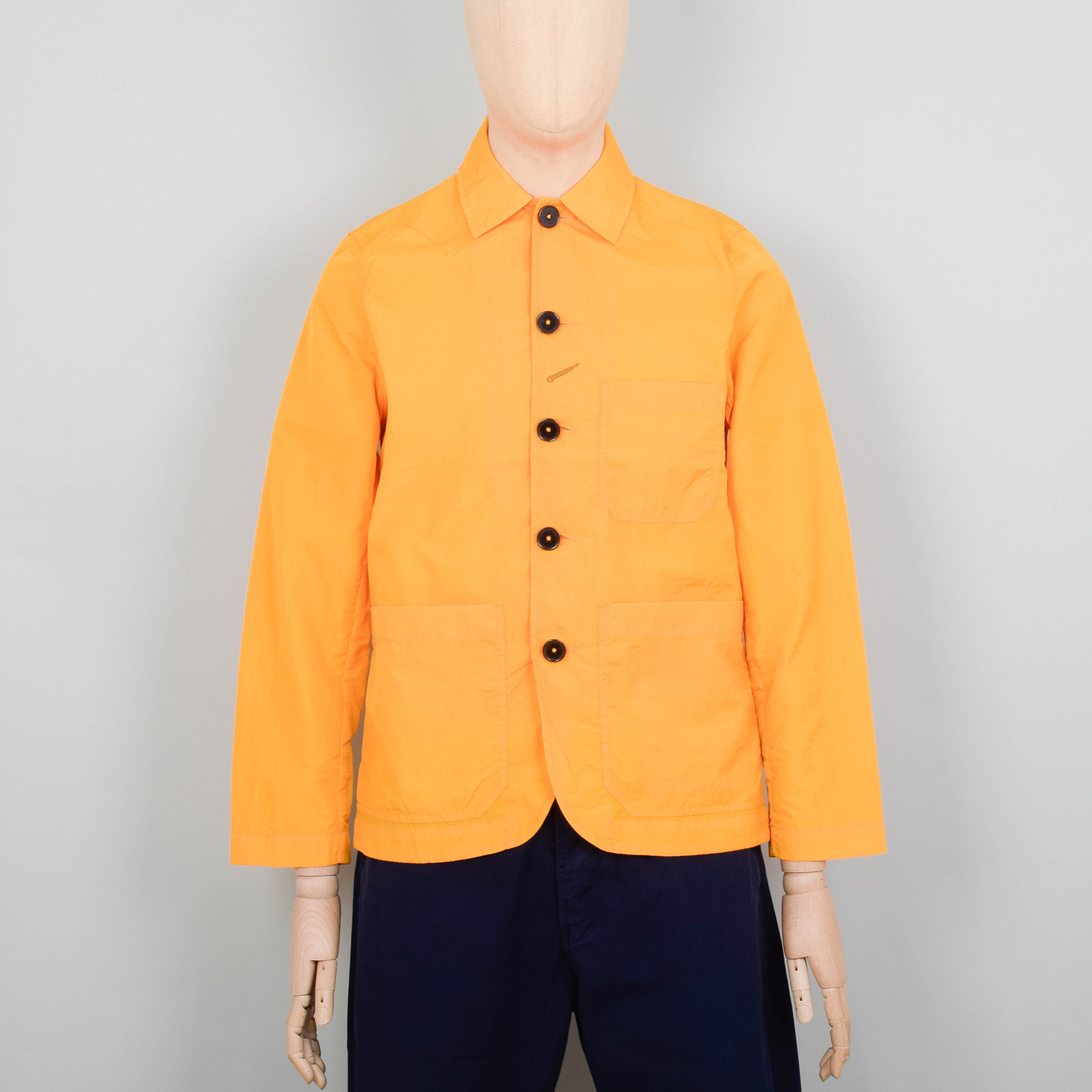 Universal Works Recycled Nylon Tech Bakers Chore Jacket - Orange