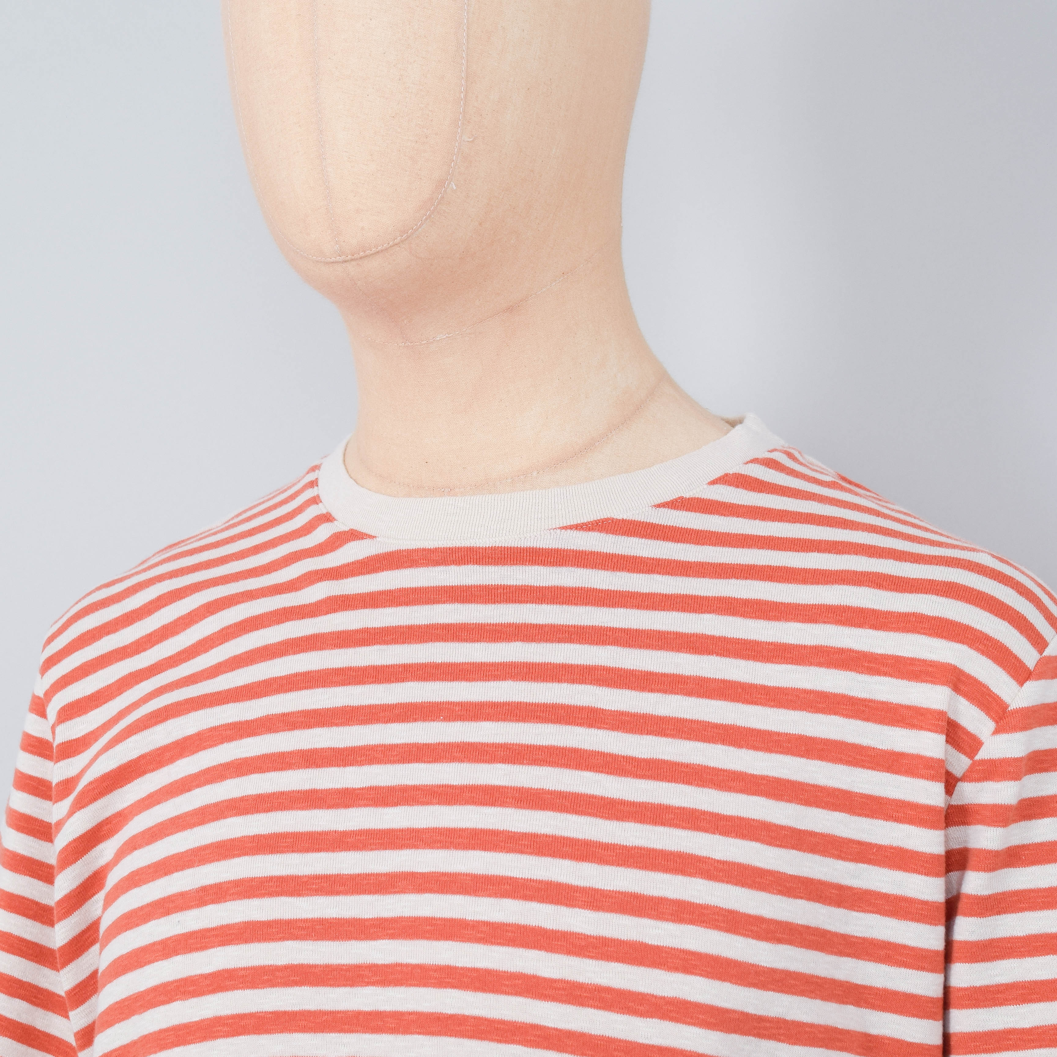 Folk Classic Stripe Tee - Red & Ecru