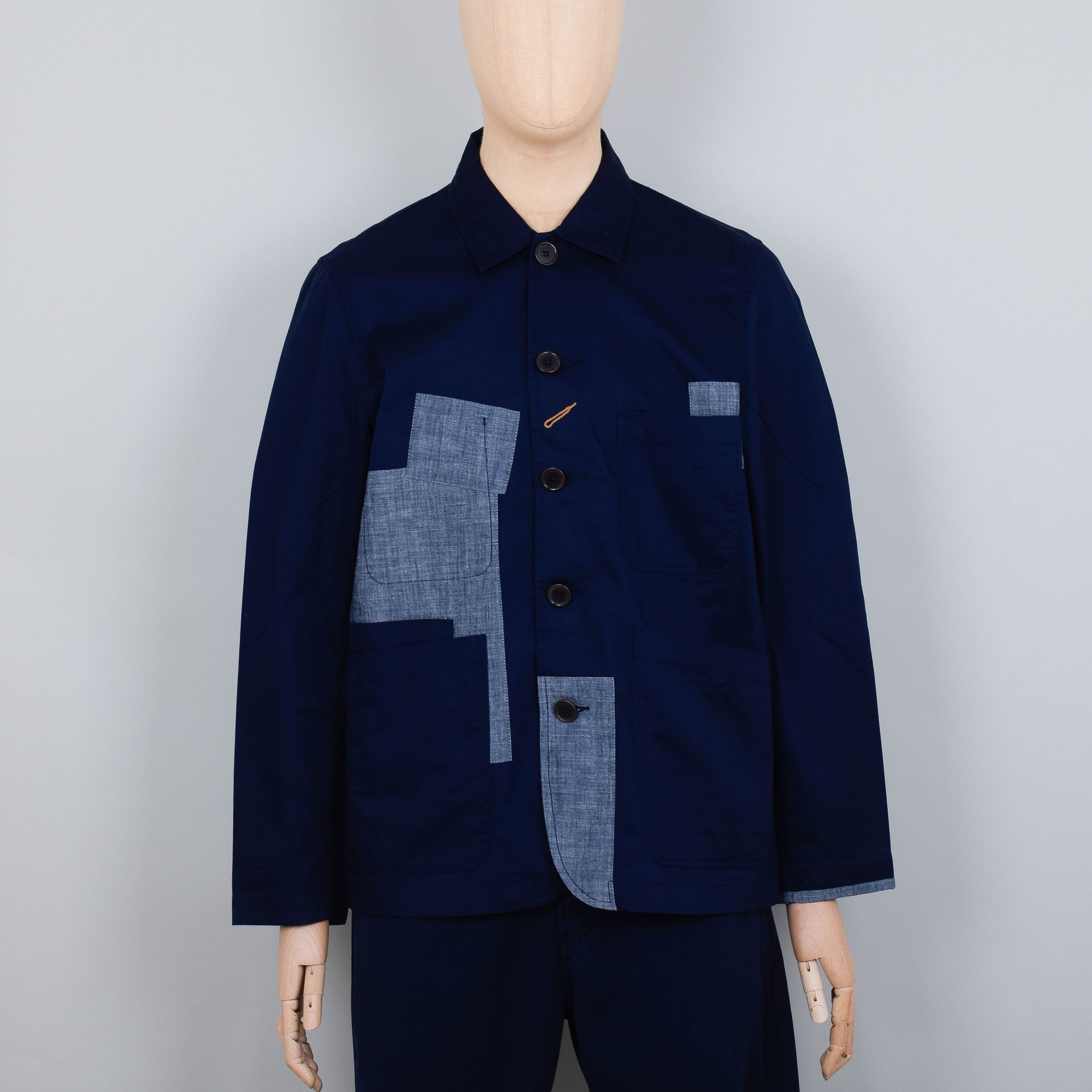 Universal Works Patched Bakers Jacket - Navy