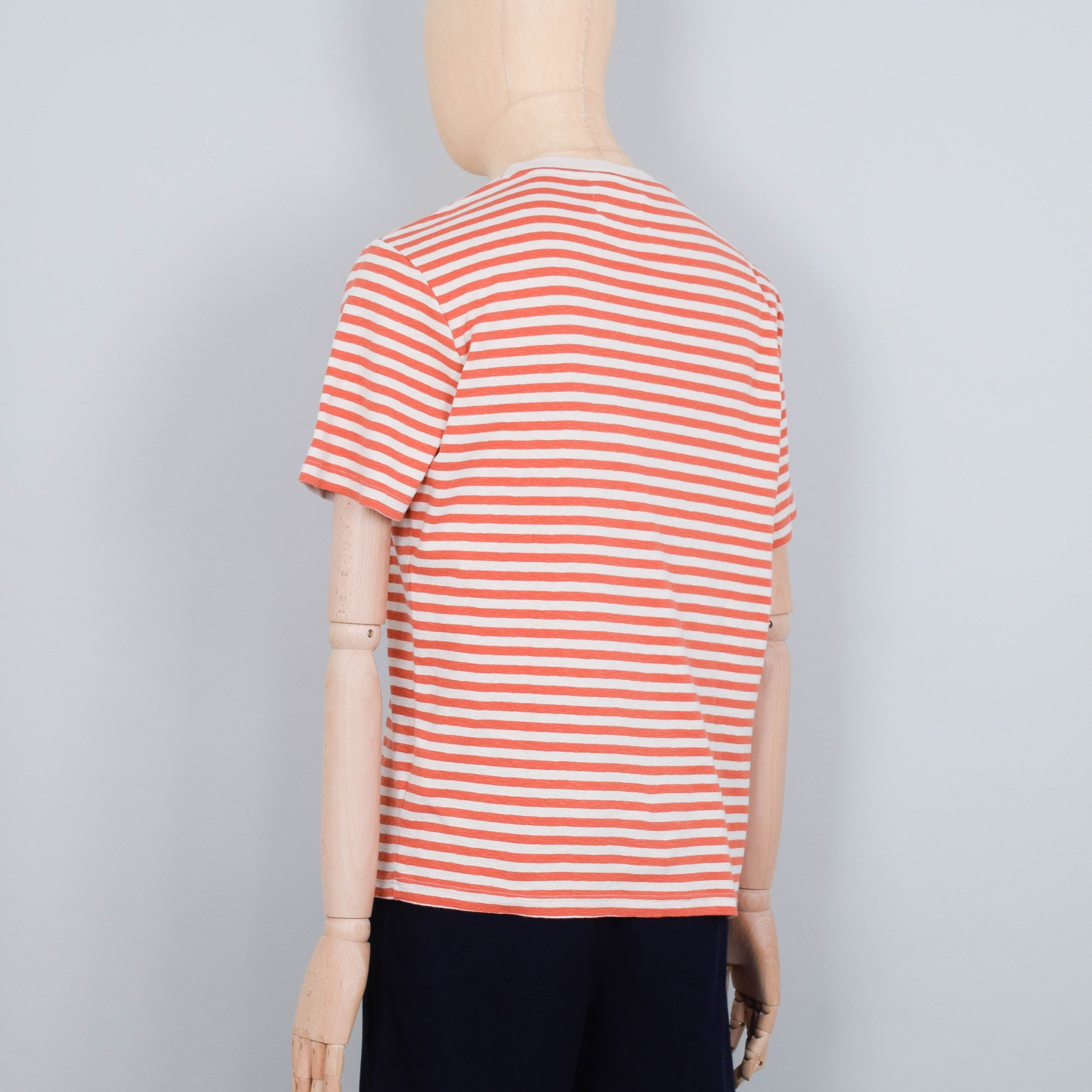 Folk Classic Stripe Tee - Red & Ecru