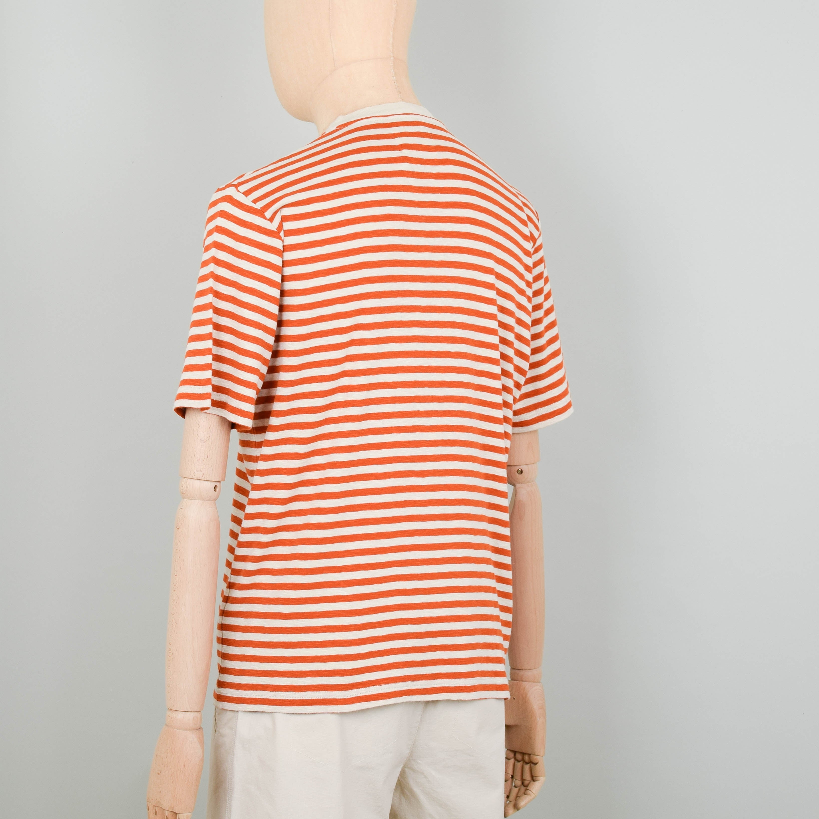 Folk Classic Stripe Tee - Copper/Ecru