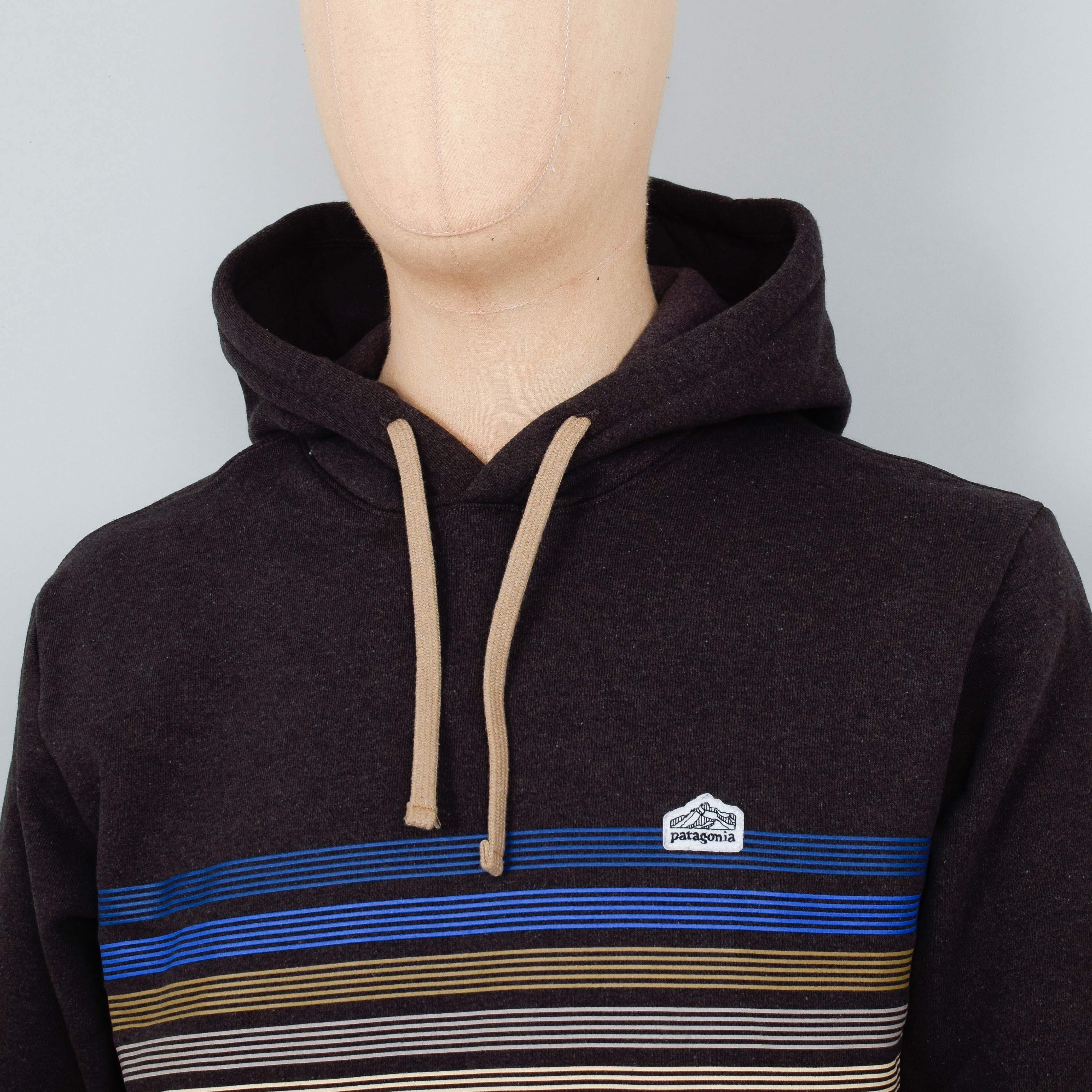 Patagonia Line Logo Ridge Stripe Uprisal Hoody - Cone Brown