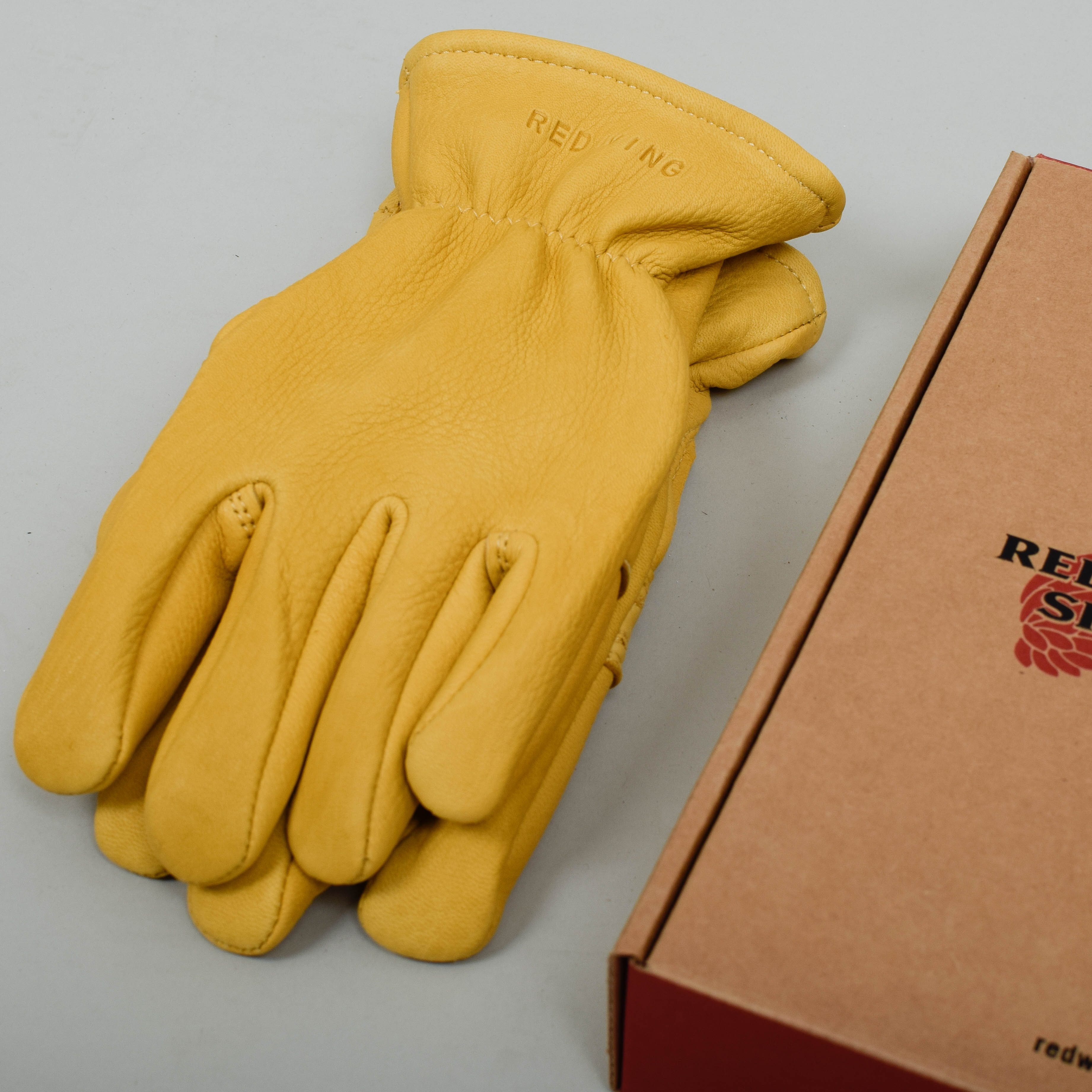 Red Wing Leather Lined Gloves - Yellow