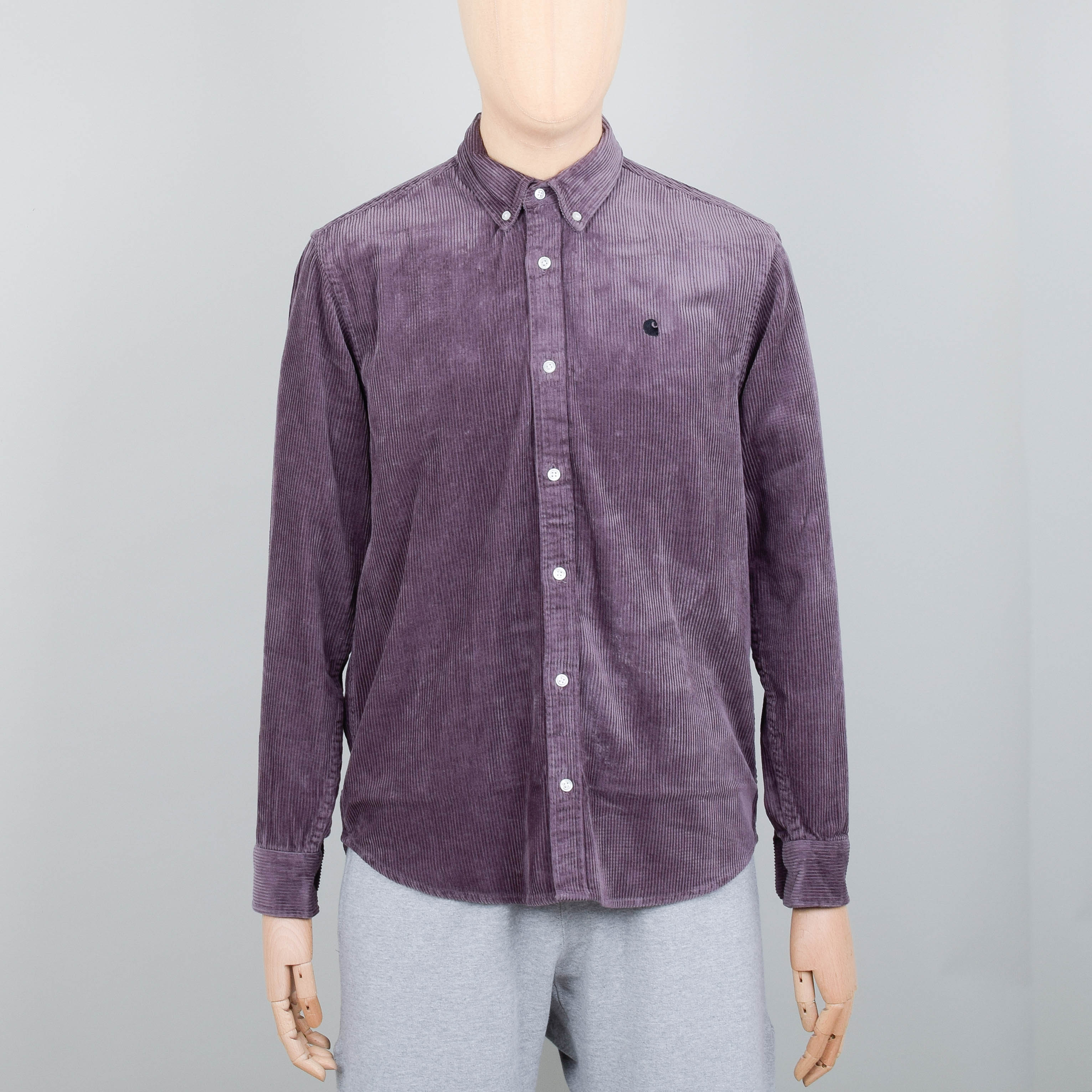 Carhartt WIP Madison Cord Shirt - Misty Thistle/Black