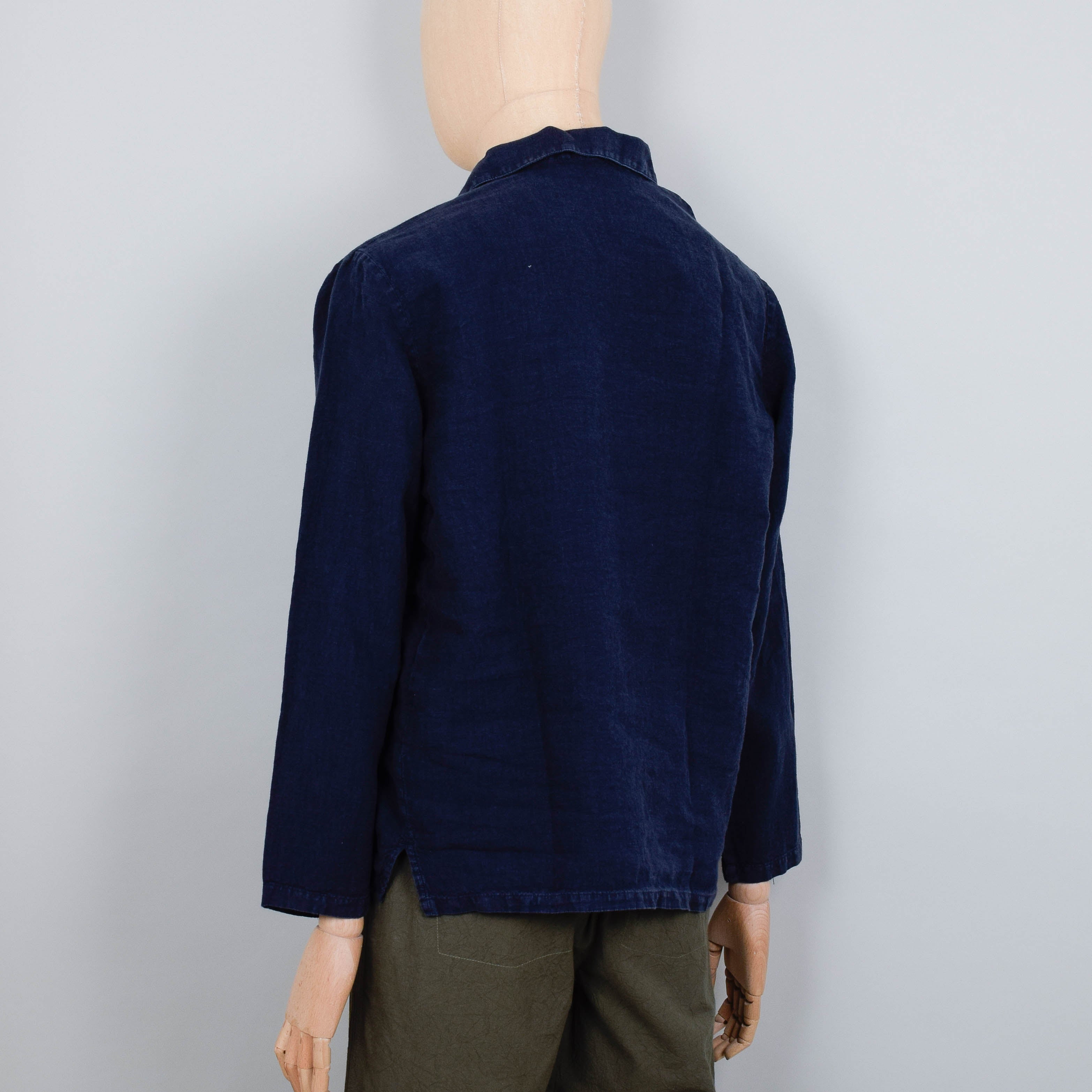 Armor Lux Linen Heritage Smock - Marine Deep Navy Blue